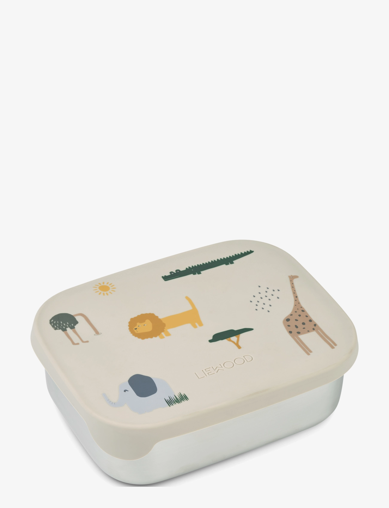 Liewood Arthur Printed Lunchbox, Madkasse, Creme, Str: ONE SIZE