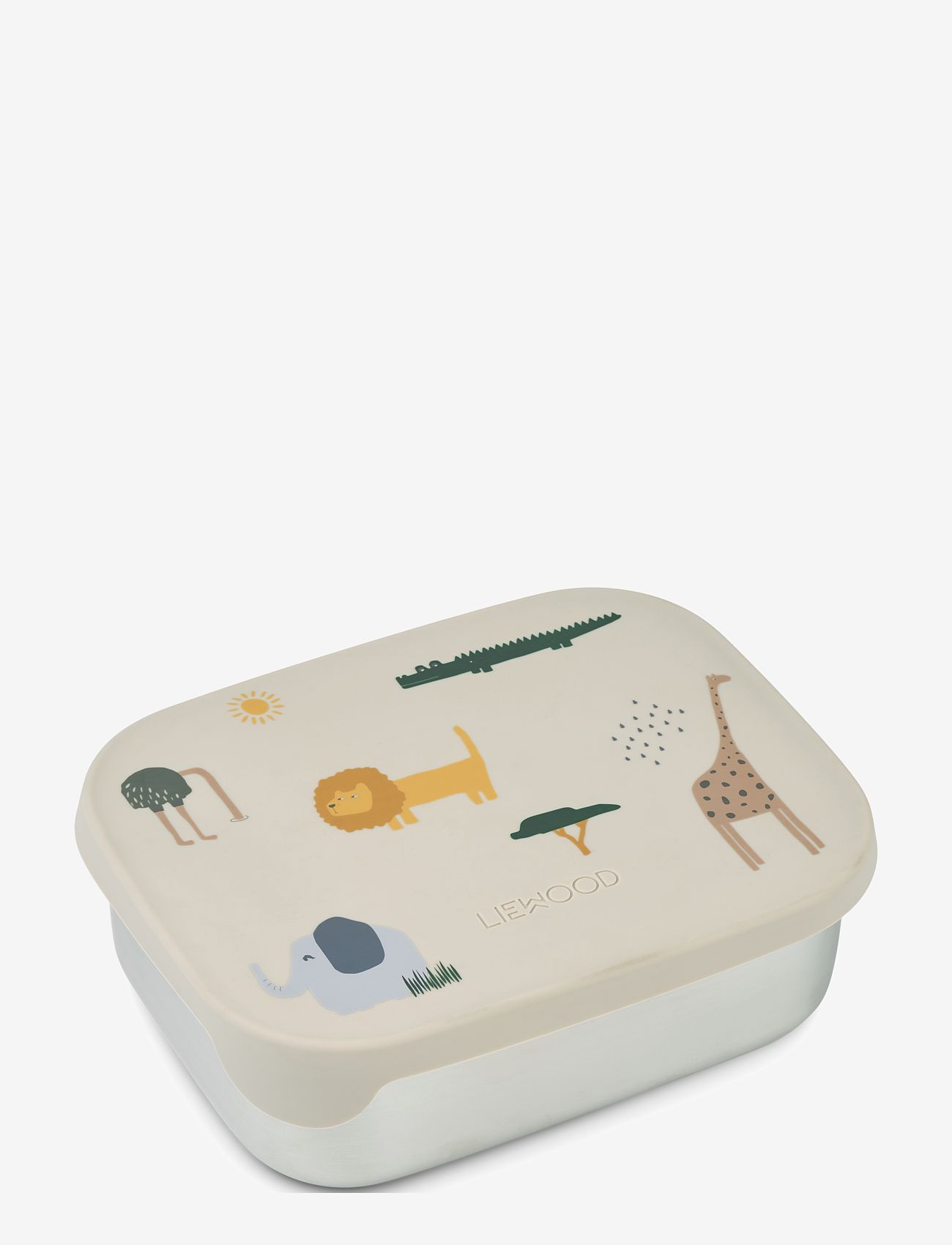 Liewood - Arthur Printed Lunchbox - lunch boxes - safari sandy mix - 1