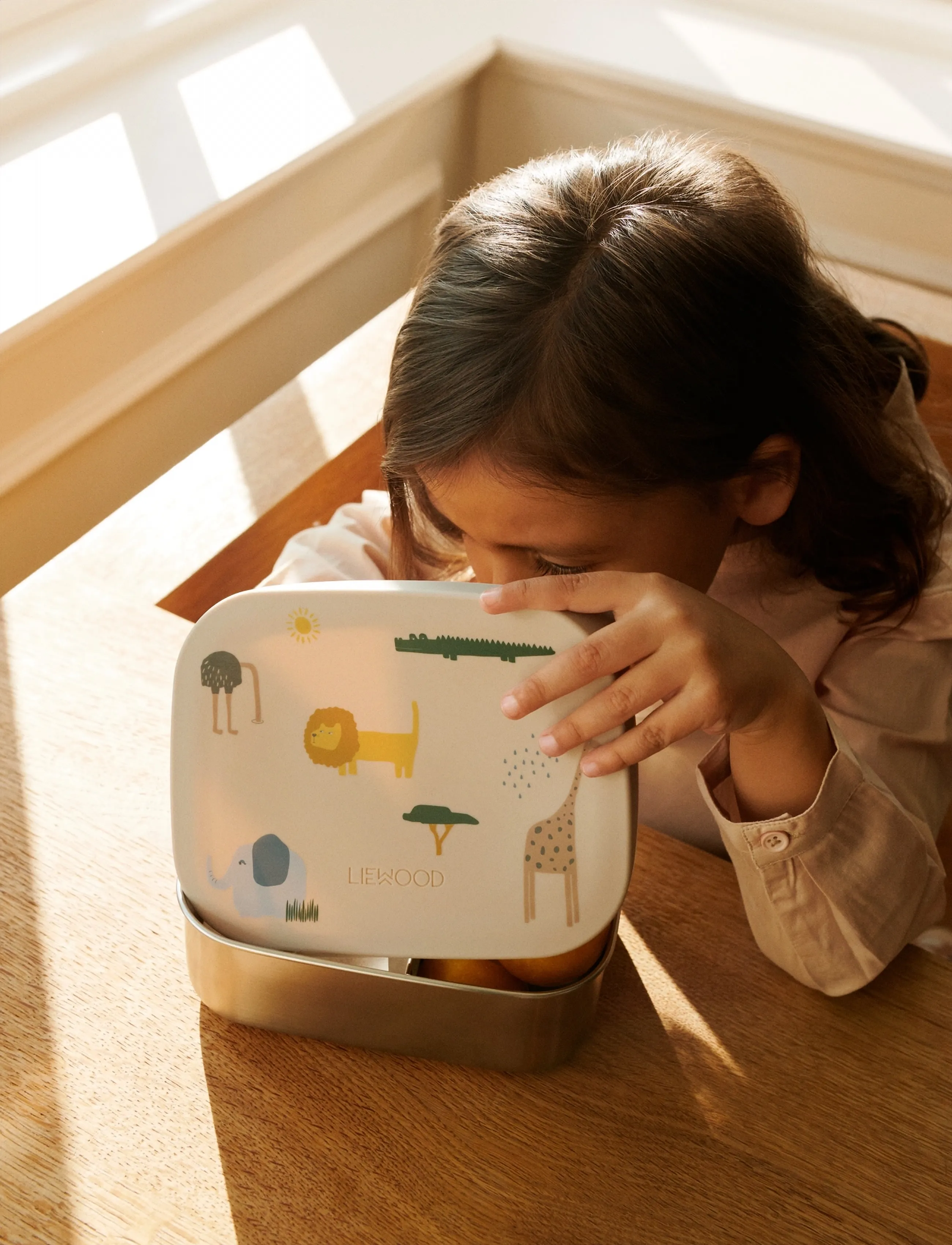 Liewood - Arthur printed lunchbox - lunchlådor - safari sandy mix - 2