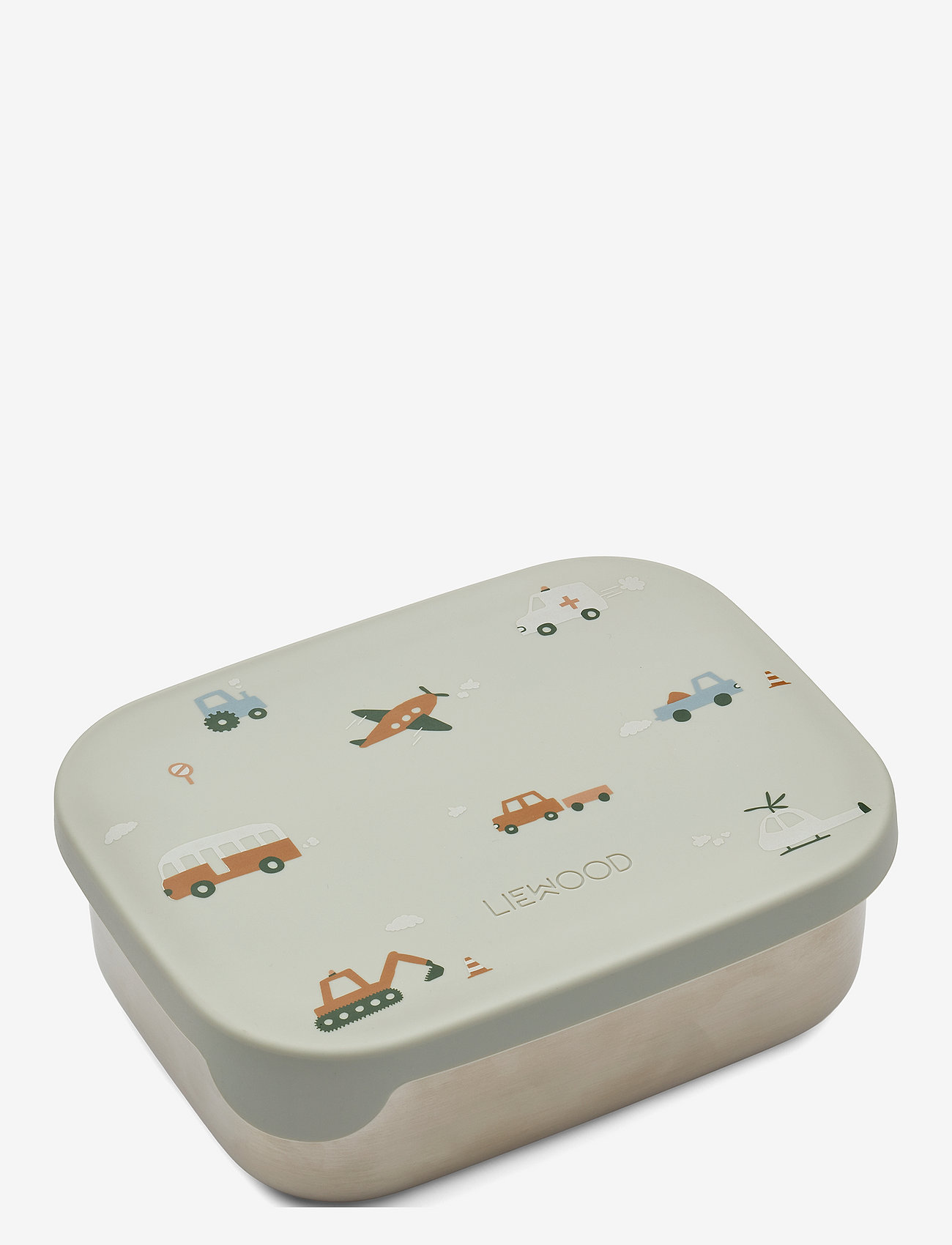 Liewood - Arthur Printed Lunchbox - matbokser - vehicles/dove blue mix - 0