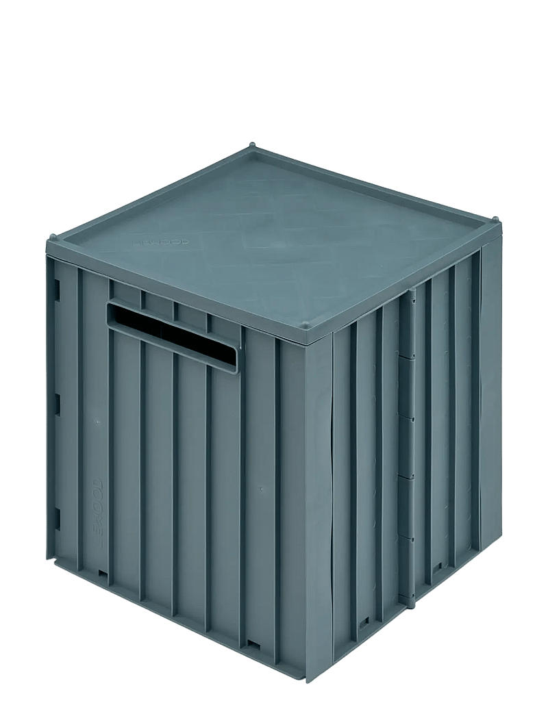 Liewood - Elijah storage box w. lid - hoiukastid - whale blue - 0