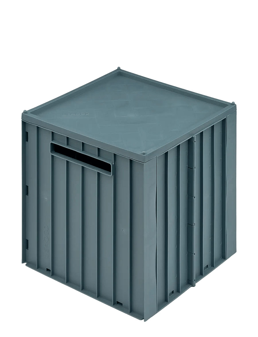 Liewood - Elijah Storage Box w. Lid - storage boxes - whale blue - 0