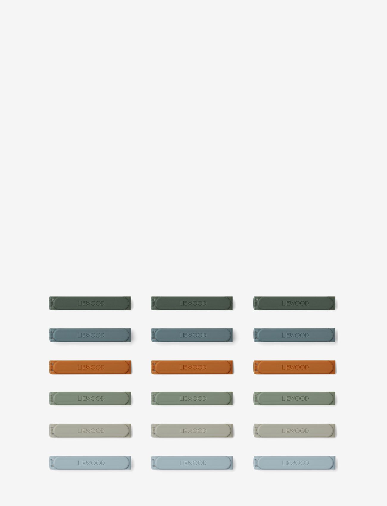 Liewood - Gonzo bag clips 18-pack - faune green multi mix - 0