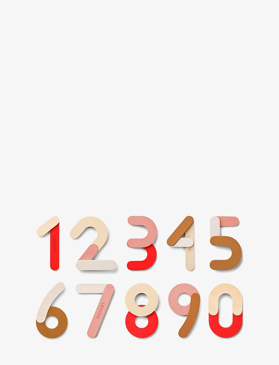 Liewood - Jota magnetic numbers - pädagogische spiele - dusty raspberry multi mix - 1