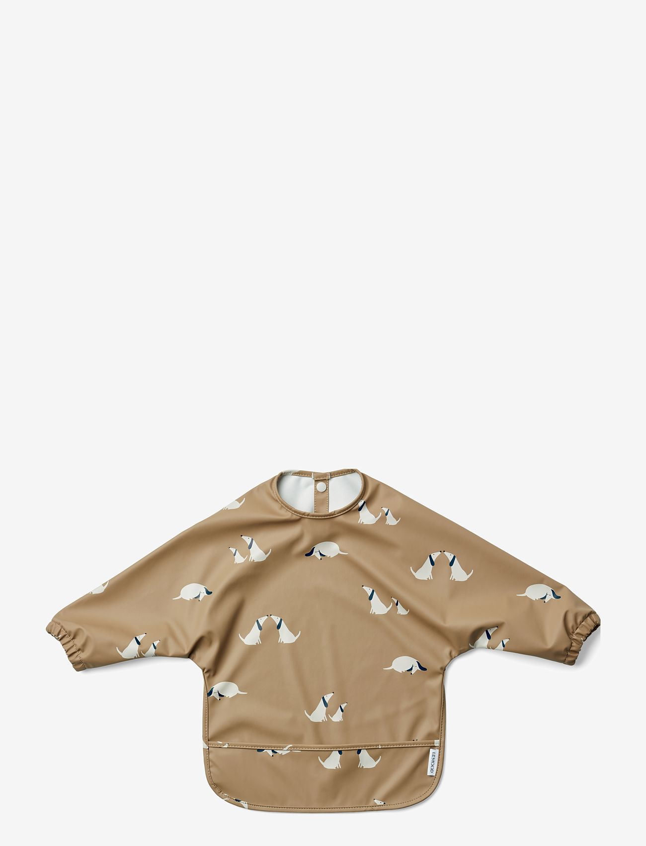 Liewood - Merle Printed Cape Bib - dog / oat mix - 0