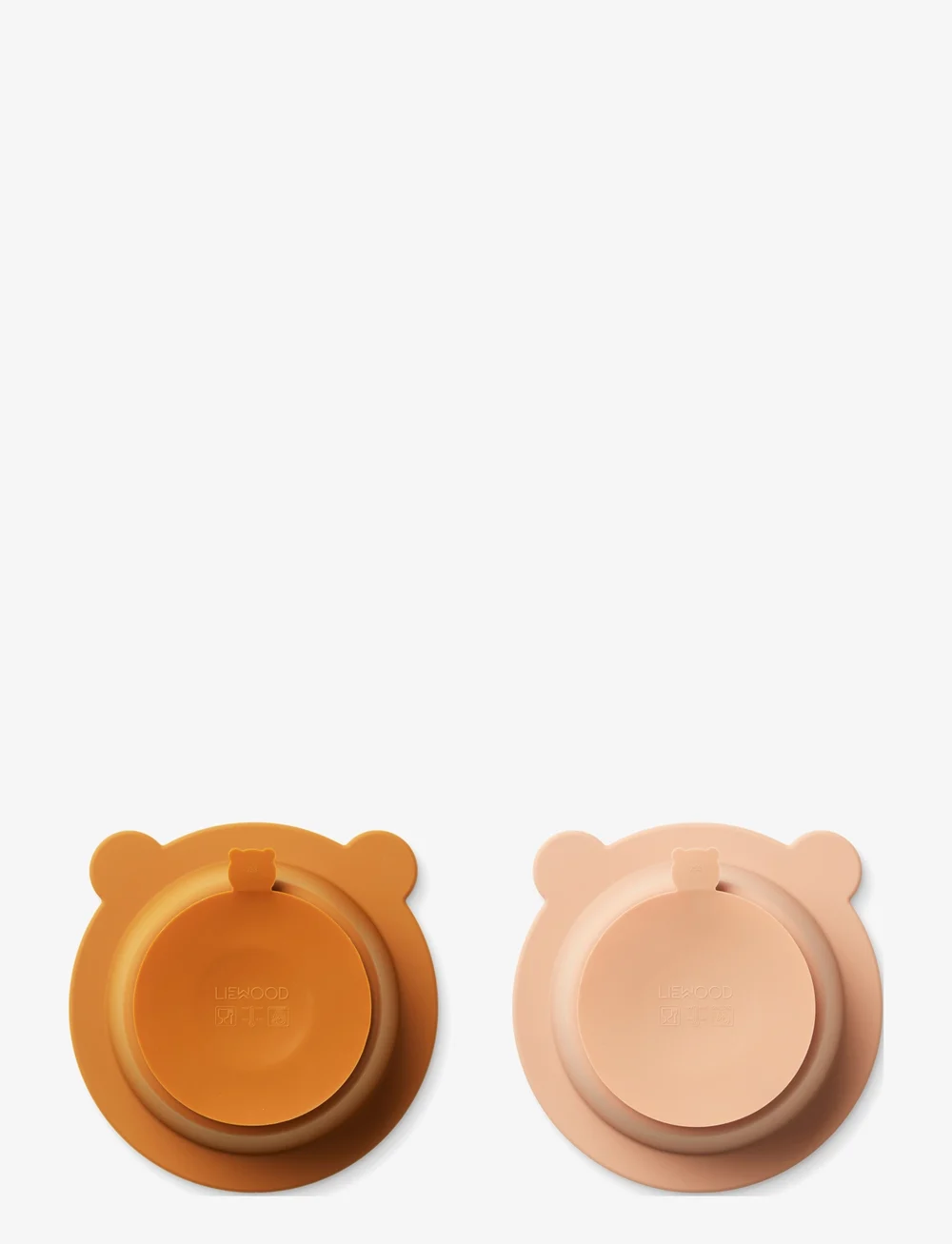 Liewood - Peony Suction Bowl 2-Pack - kausid - mustard / tuscany rose mix - 1