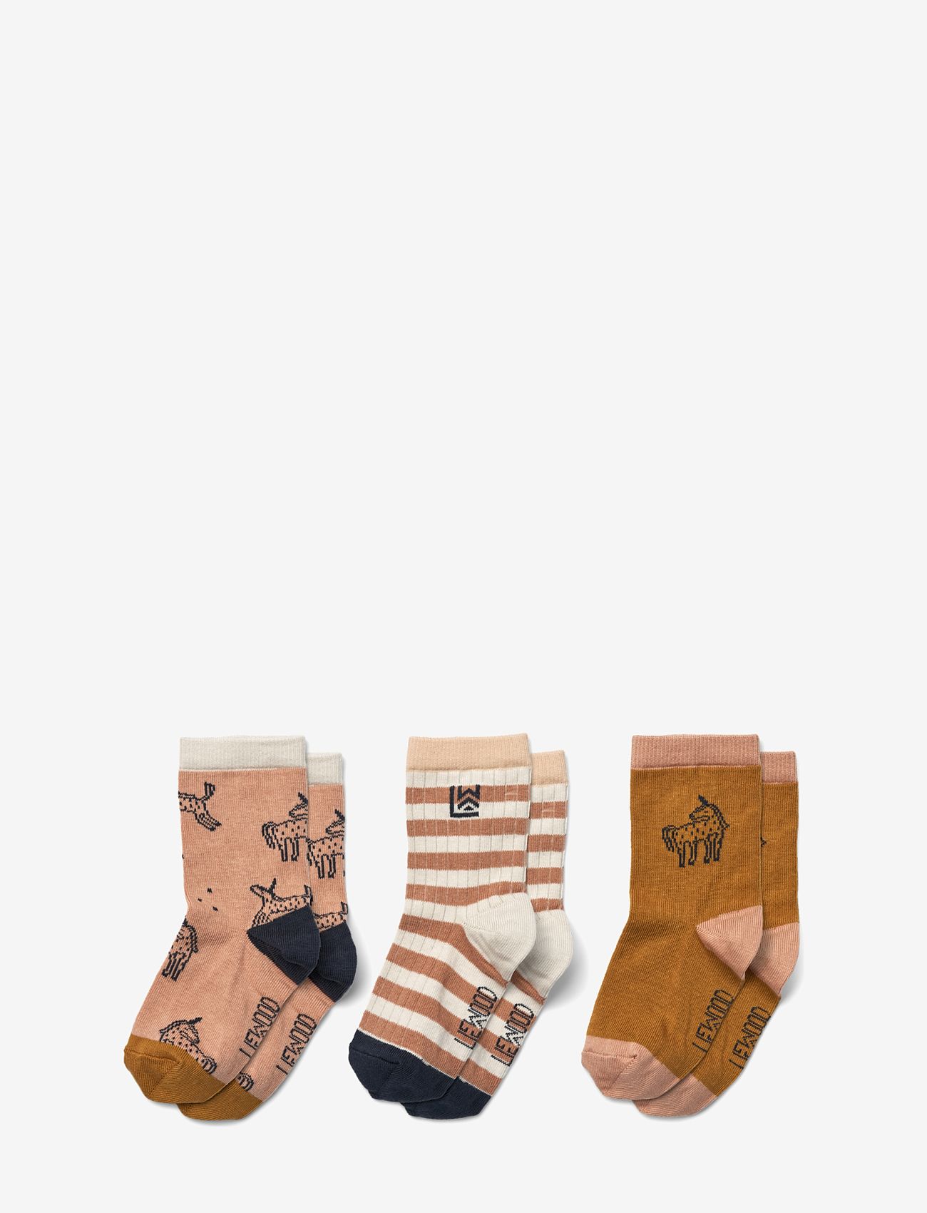 Liewood - Silas Socks 3-pack - herbstliche kleidung - unicorn / pale tuscany mix - 0
