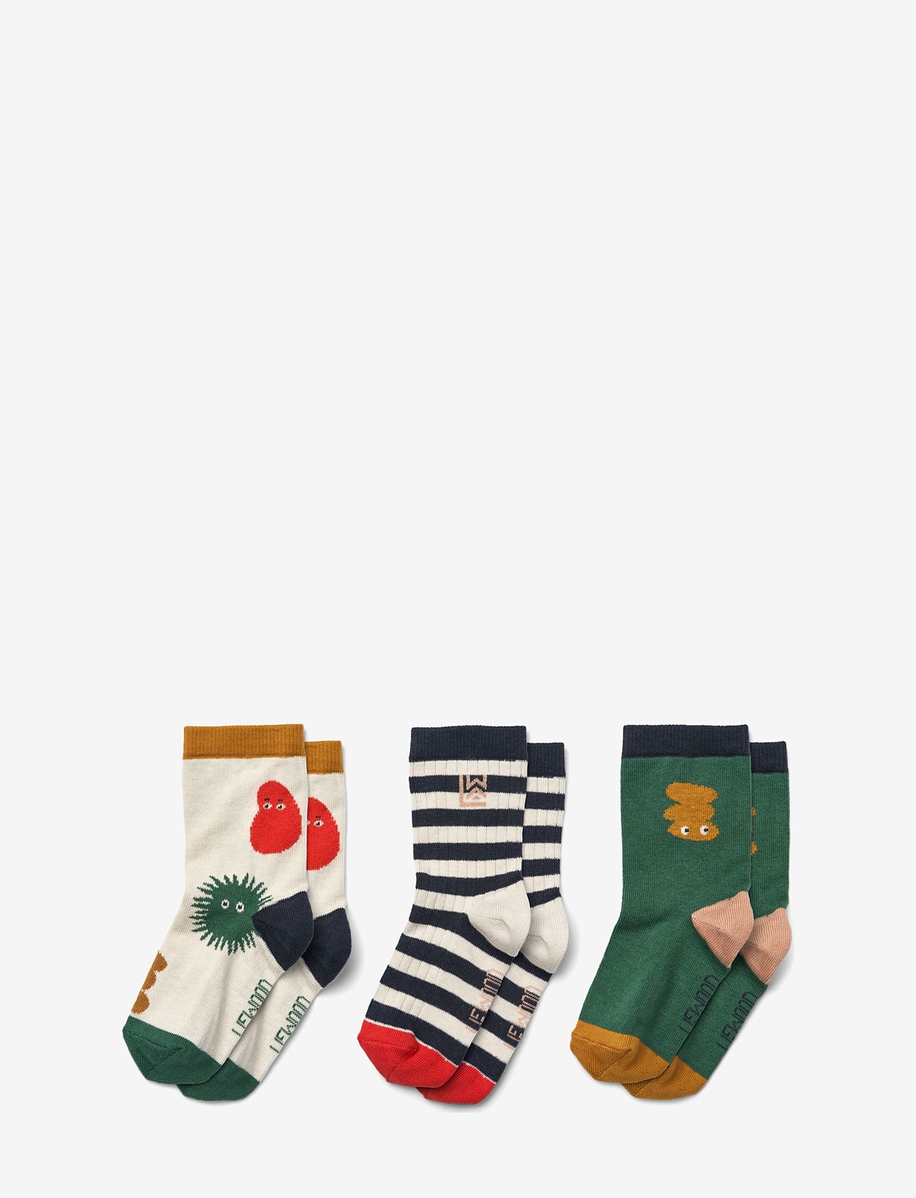 Liewood - Silas socks 3-pack - herbstliche kleidung - the liewood gang / sandy mix - 0