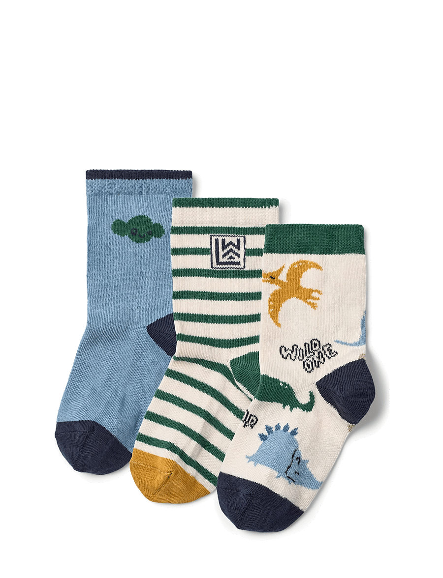 Liewood - Silas socks 3-pack - sokid - cool kids multi mix - 0