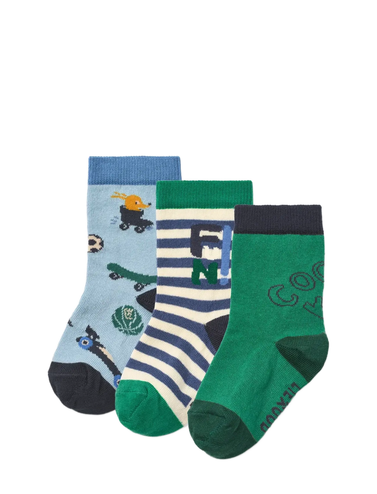 Liewood Silas socks 3-pack - Liewood - FUN / BEACH BLUE MIX / multi