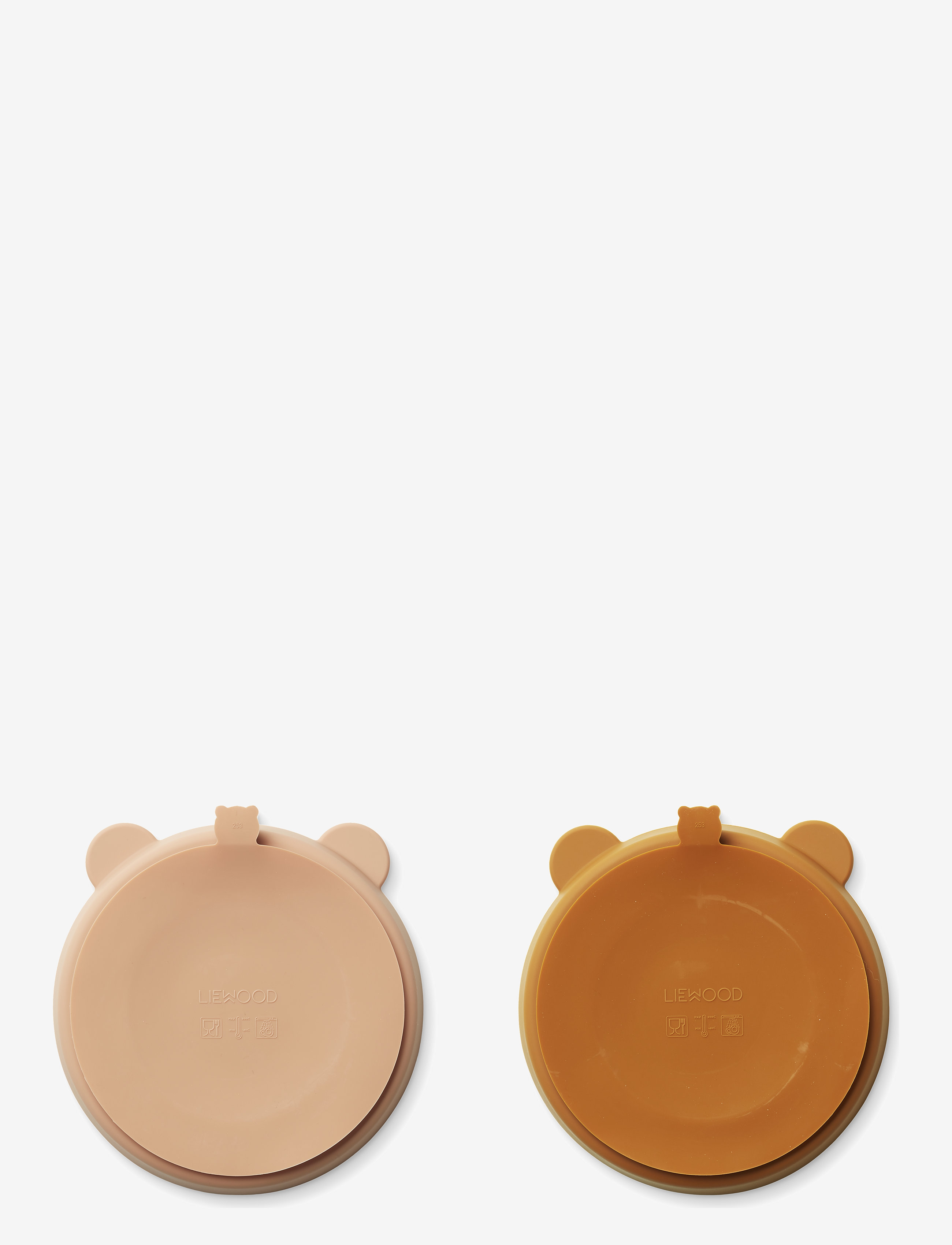 Liewood - Stacy divider suction plate 2-pack - teller - mustard / tuscany rose mix - 1