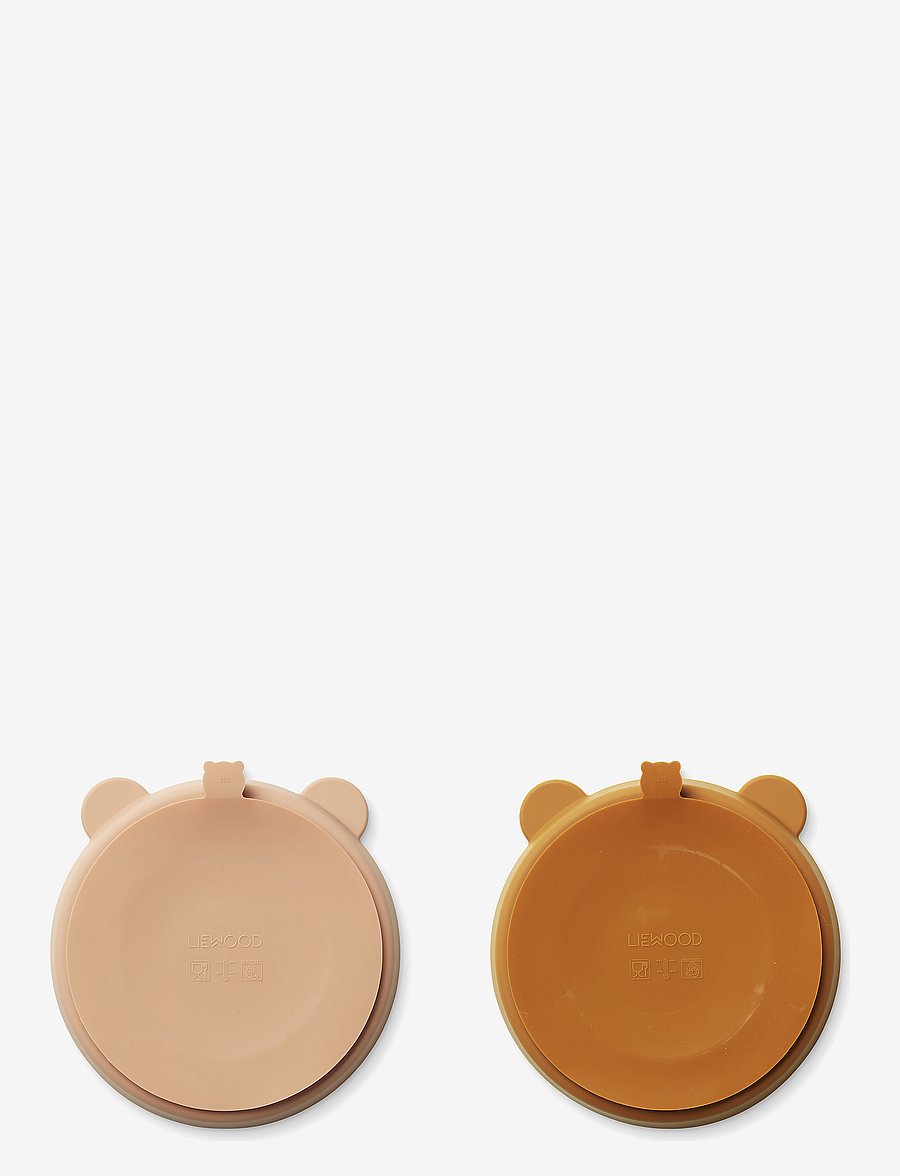 Liewood - Stacy Divider Suction Plate 2-Pack - taldrikud - mustard / tuscany rose mix - 1