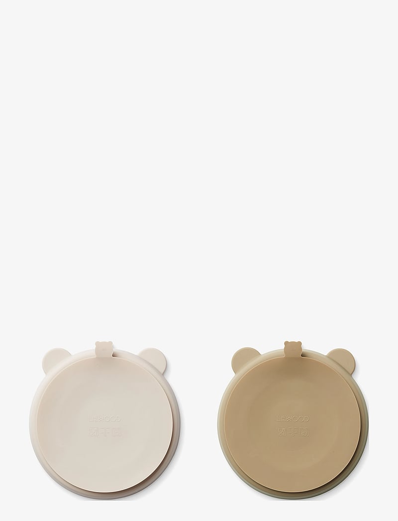 Liewood - Stacy divider suction plate 2-pack - taldrikud - sandy / oat mix - 1