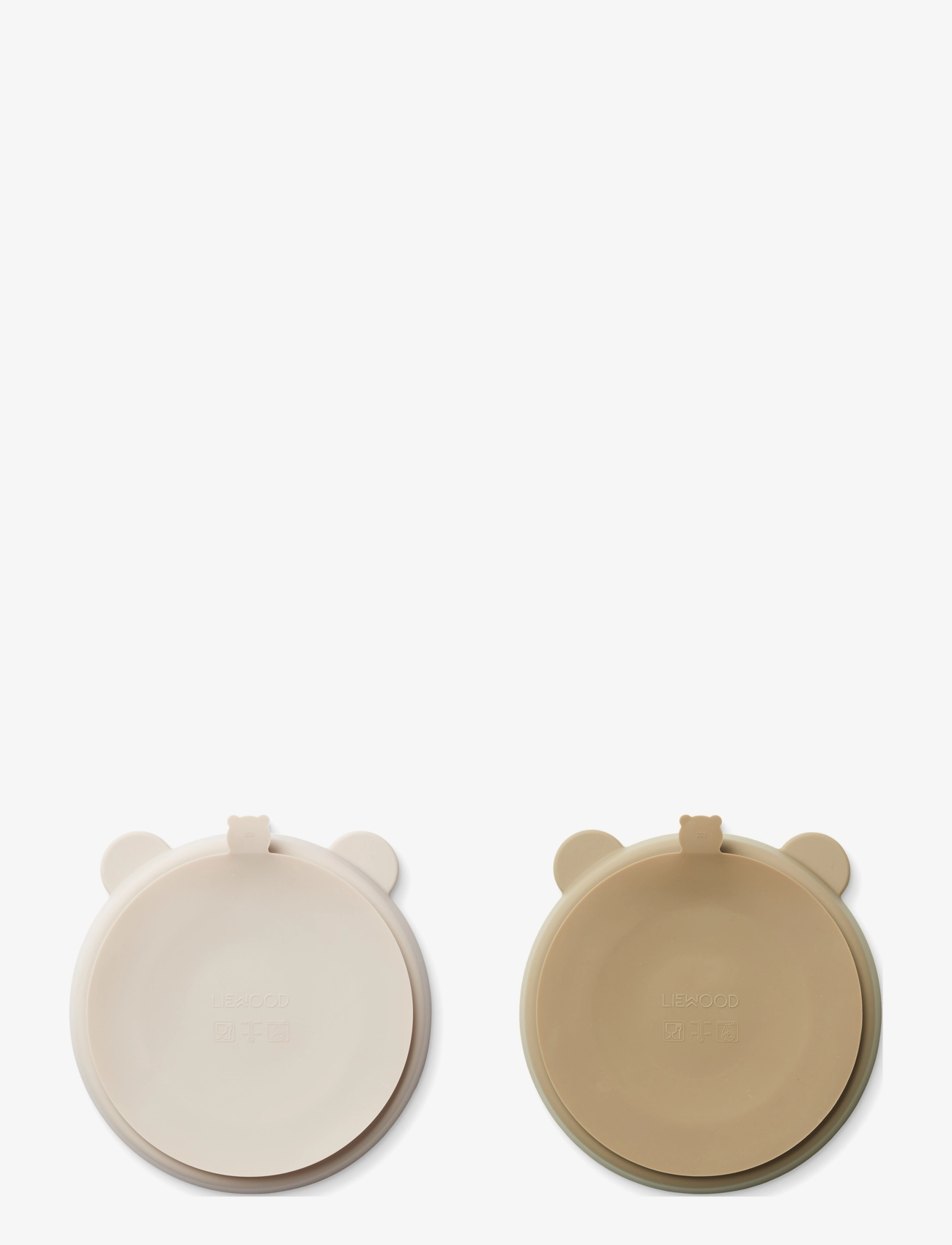 Liewood - Stacy divider suction plate 2-pack - tallerkner - sandy / oat mix - 1