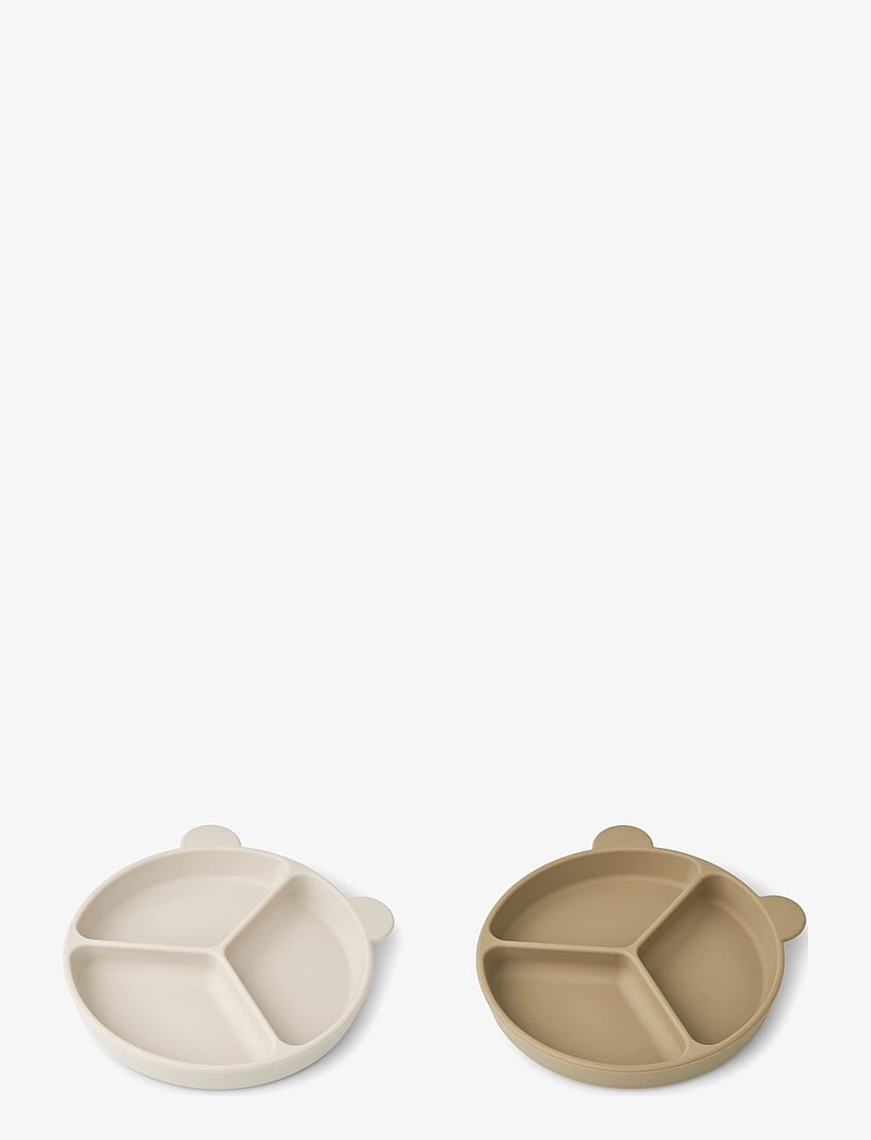 Liewood - Stacy divider suction plate 2-pack - taldrikud - sandy / oat mix - 2