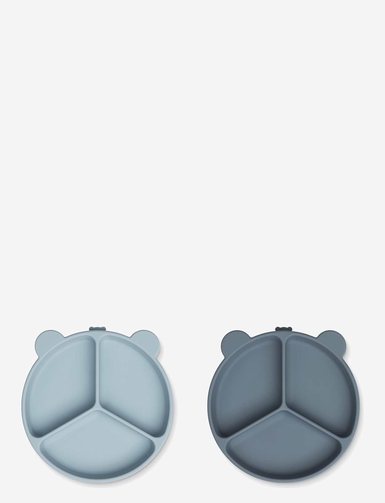 Liewood - Stacy Divider Suction Plate 2-Pack - teller - sea blue/whale blue mix - 0