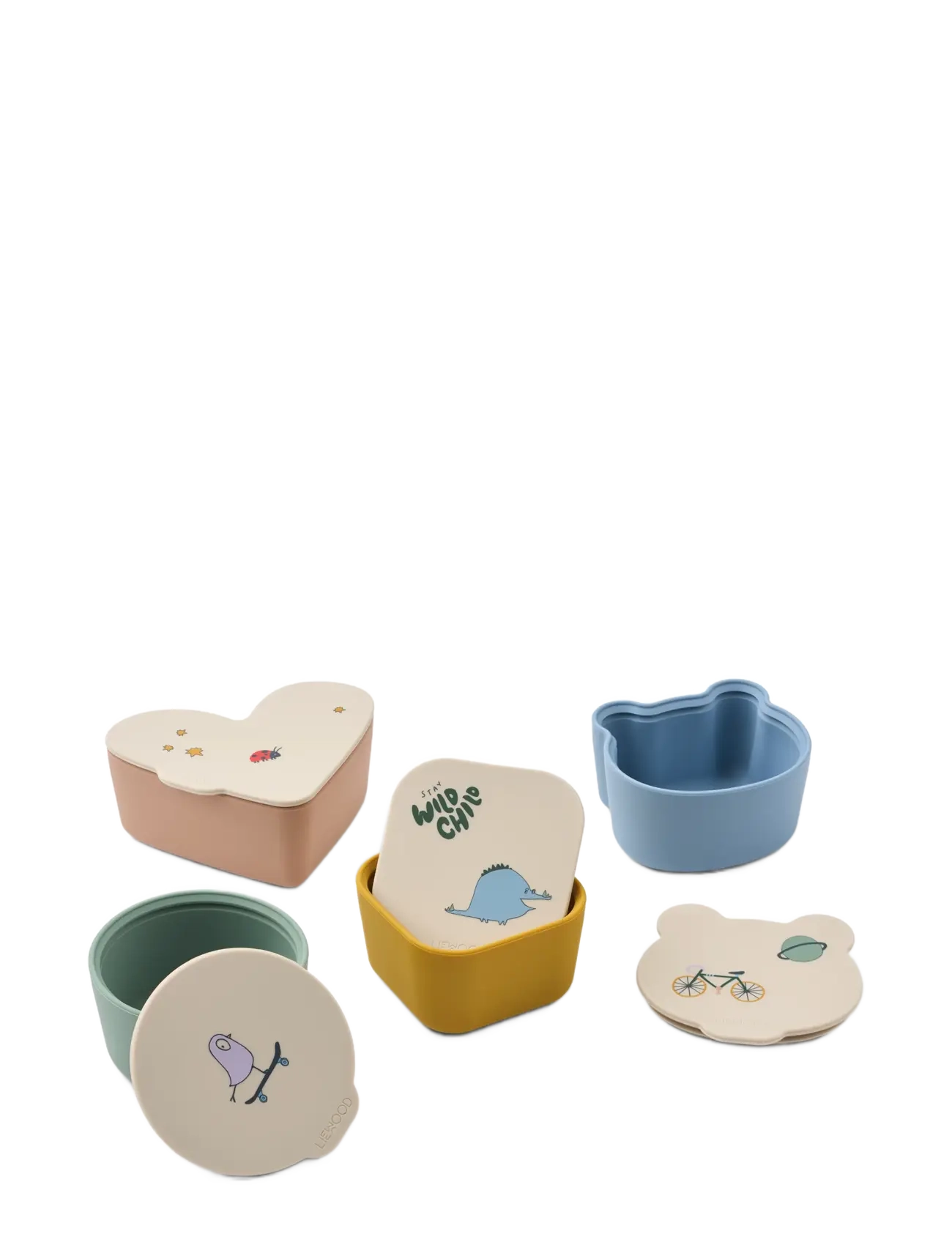 Liewood Toto Snack Box 4-pack - Söögiaeg - TAMTAM / SANDY / cream