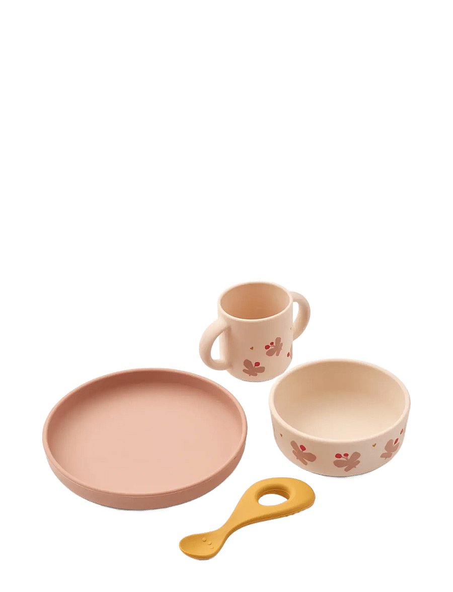 Liewood - Vivi Printed Tableware Set - essgeschirr - butterfly / apple blossom - 1