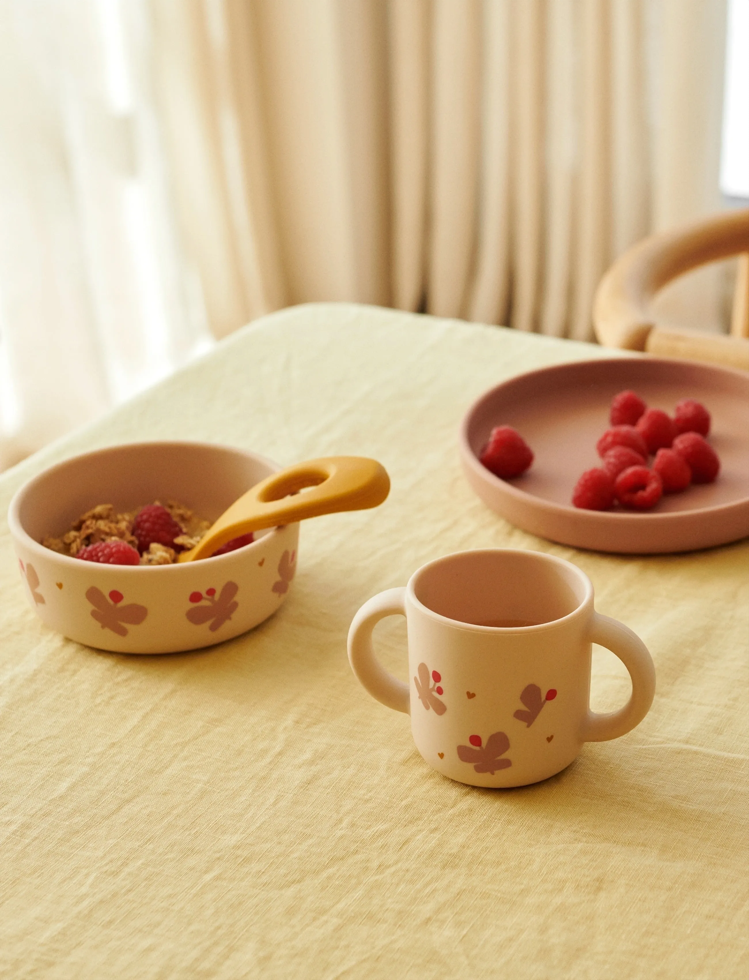 Liewood - Vivi Printed Tableware Set - essgeschirr - butterfly / apple blossom - 2