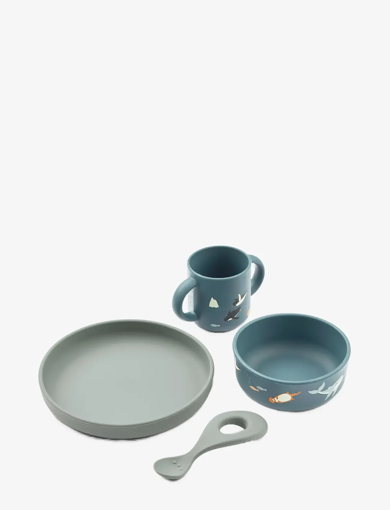 Liewood - Vivi Printed Tableware Set - Õhtusöögikomplektid - arctic sea /  ocean view - 0