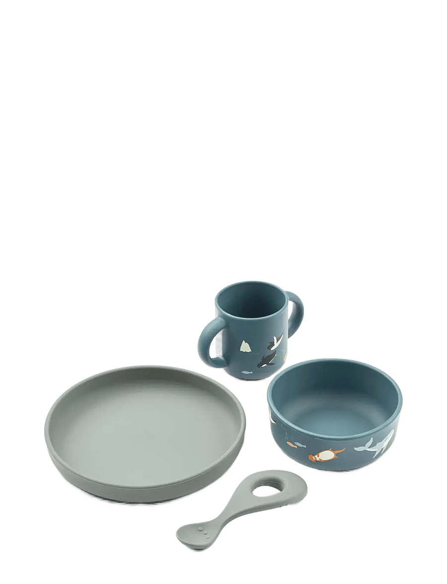 Liewood - Vivi Printed Tableware Set - vaisselle - arctic sea / ocean view - 0