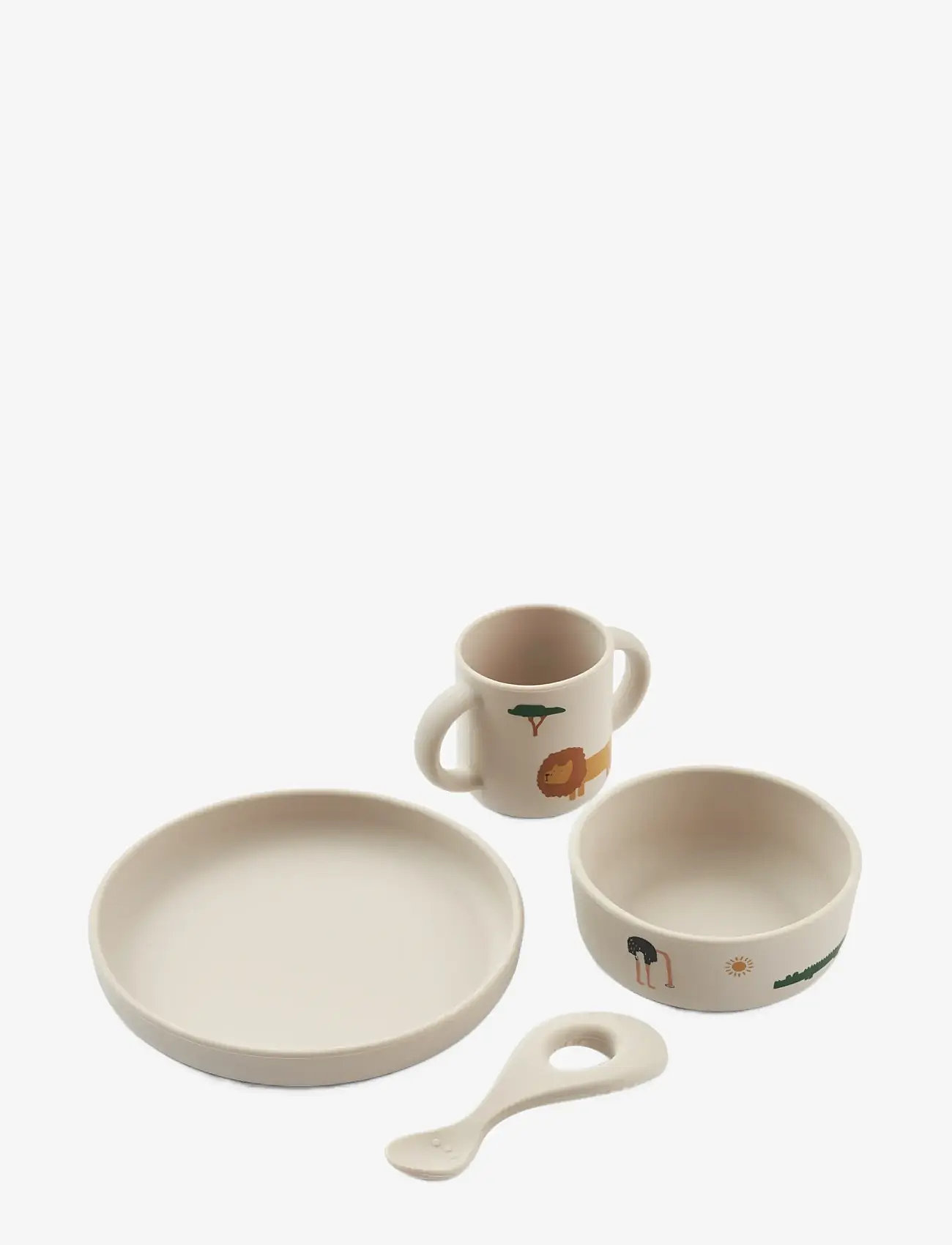 Liewood - Vivi Printed Tableware Set - serveringssæt - safari sandy mix - 1