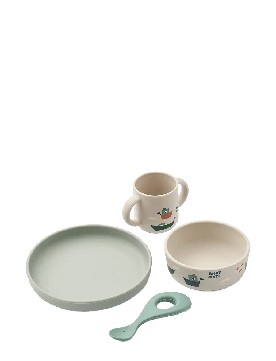 Liewood - Vivi Printed Tableware Set - indų komplektai - sailing / sandy - 0