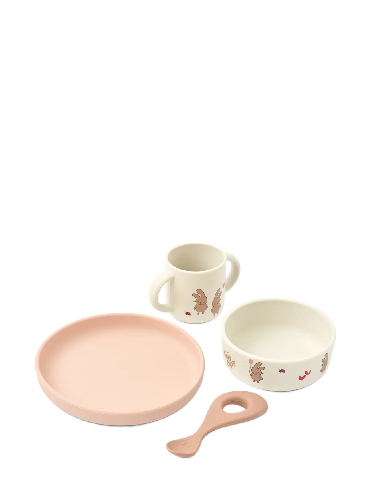 Liewood - Vivi Printed Tableware Set - dinner sets - wild child / rosey - 1