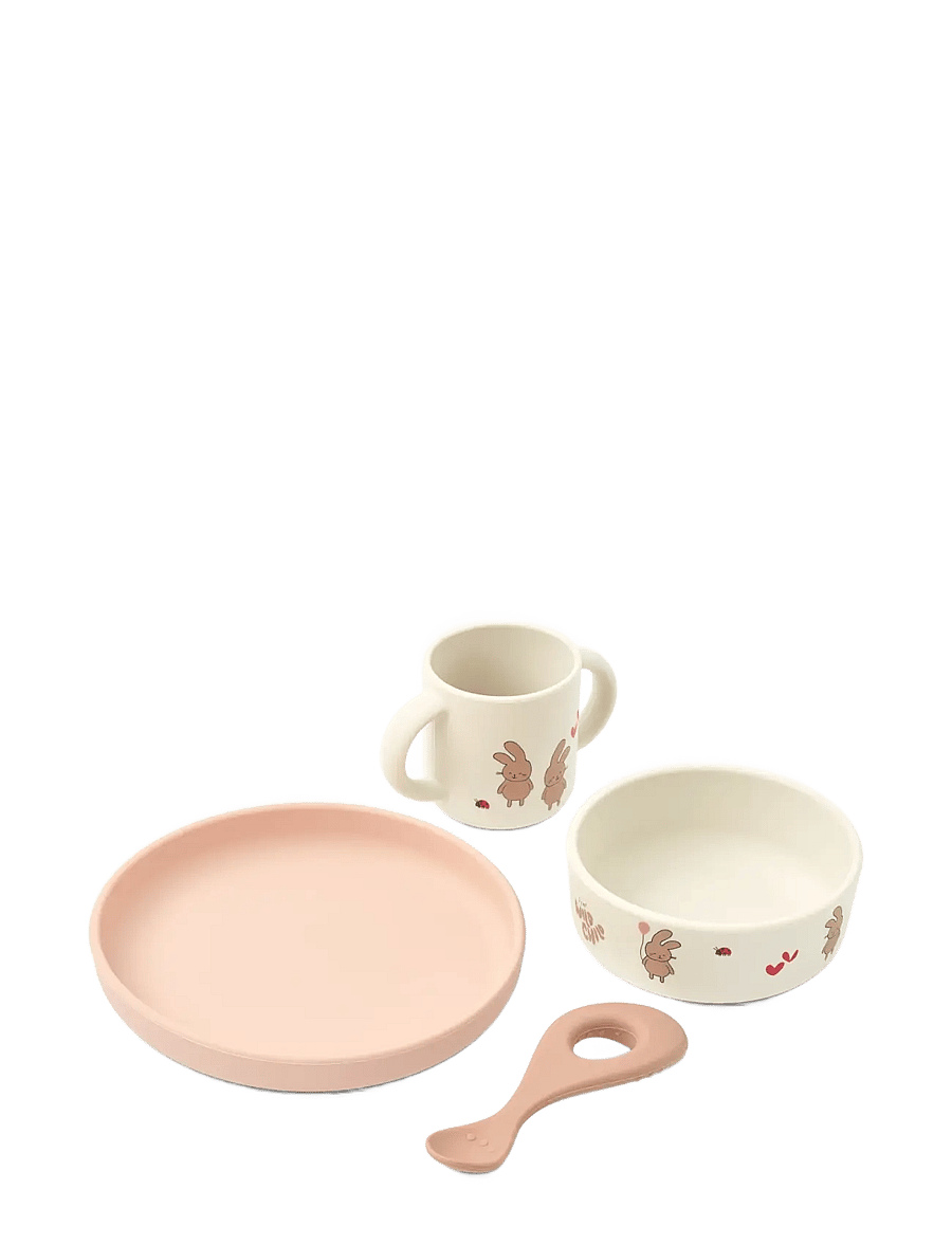 Liewood - Vivi Printed Tableware Set - serveringsset - wild child / rosey - 1