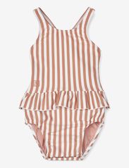 Amina Baby Printed Swimsuit - STRIPE TUSCANY ROSE / CRèME DE LA C