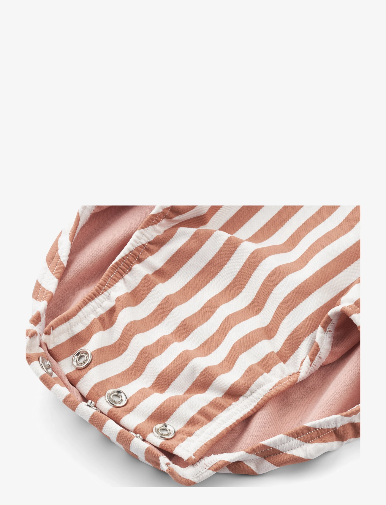 Liewood - Amina Baby Printed Swimsuit - stripe tuscany rose / crème de la c - 2