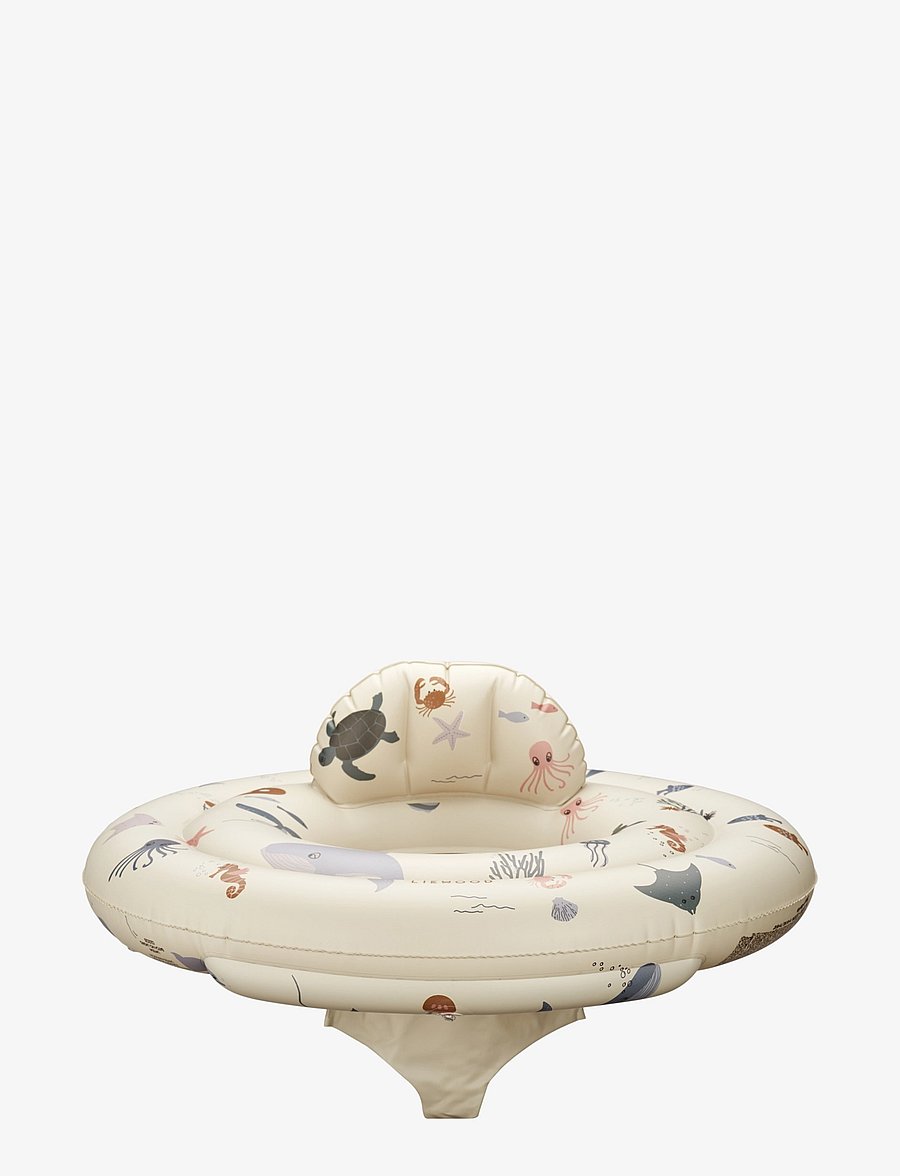 Liewood - Dawn Baby Printed Swim Seat - baderinger og bademadrasser - sea creature / sandy - 1