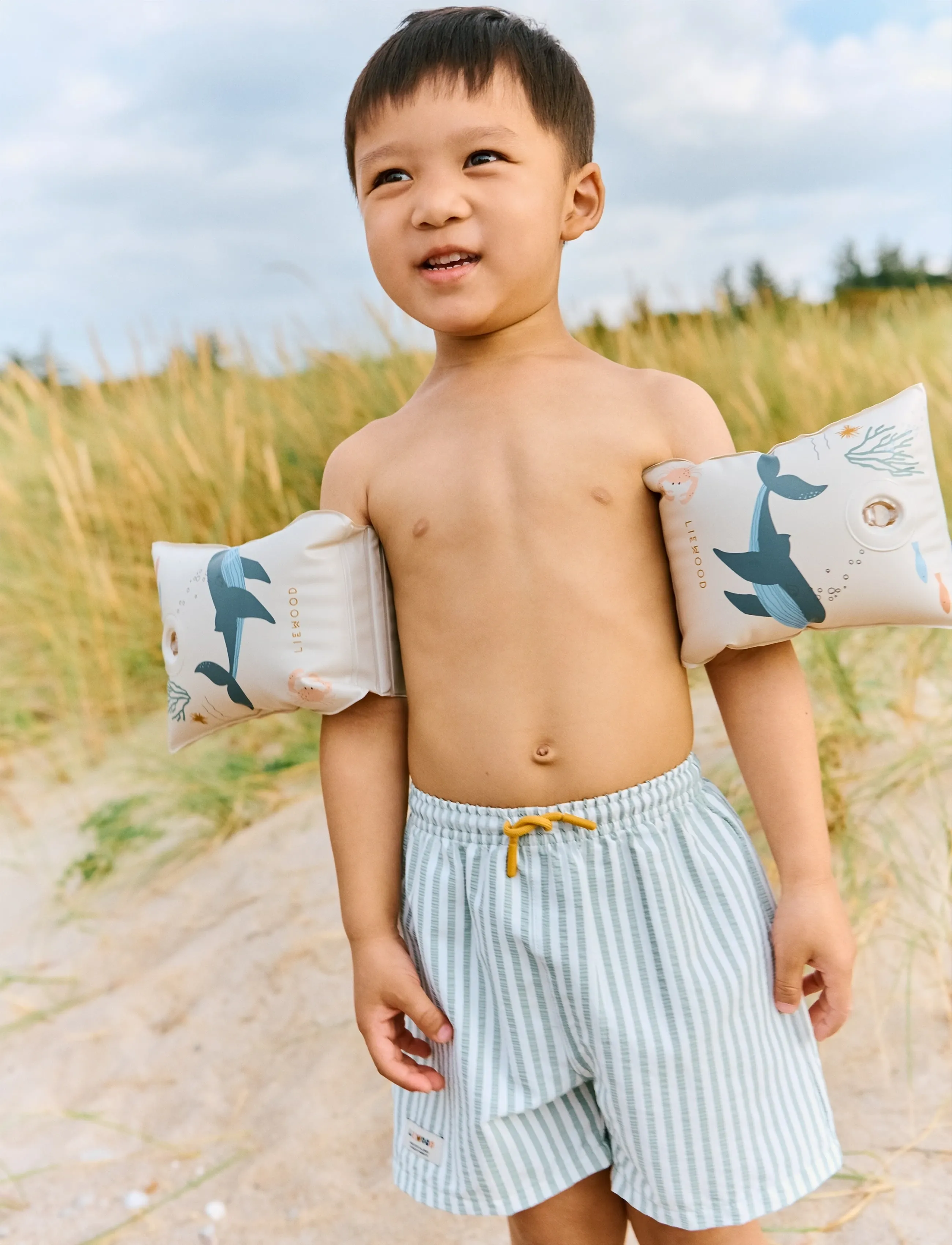 Liewood Shirley Printed Swim Wings 2-pack - Badelegetøj & Vandlegetøj - SEA CREATURE SANDY / cream