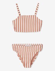 Liewood - Lucette bikini set - bikinis - stripe tuscany rose / crème de la c - 0