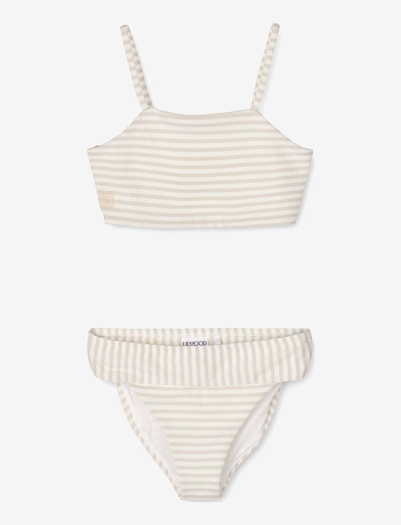 Liewood - Lucette seersucker bikini set - kesälöytöjä - y/d stripe crisp white / sandy - 0
