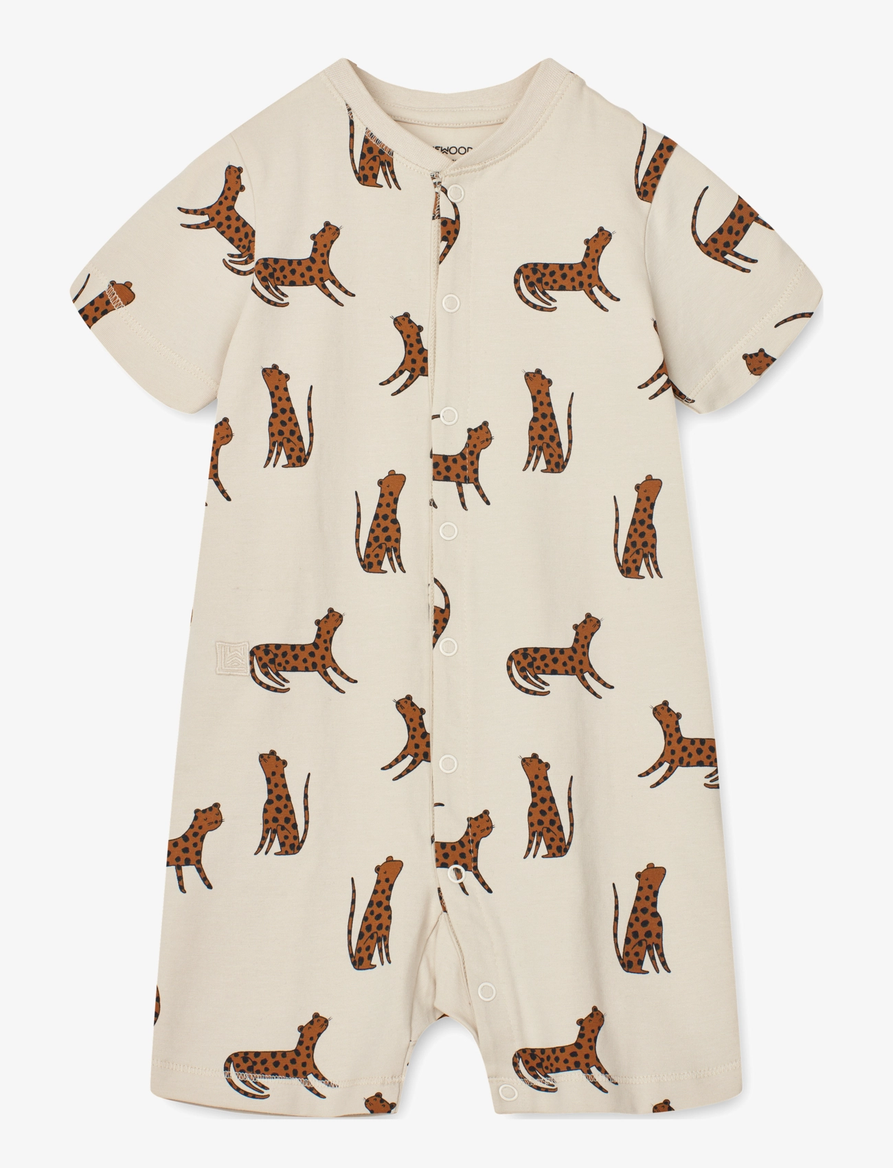 Bilbao printed pyjamas romper - LEOPARD SANDY