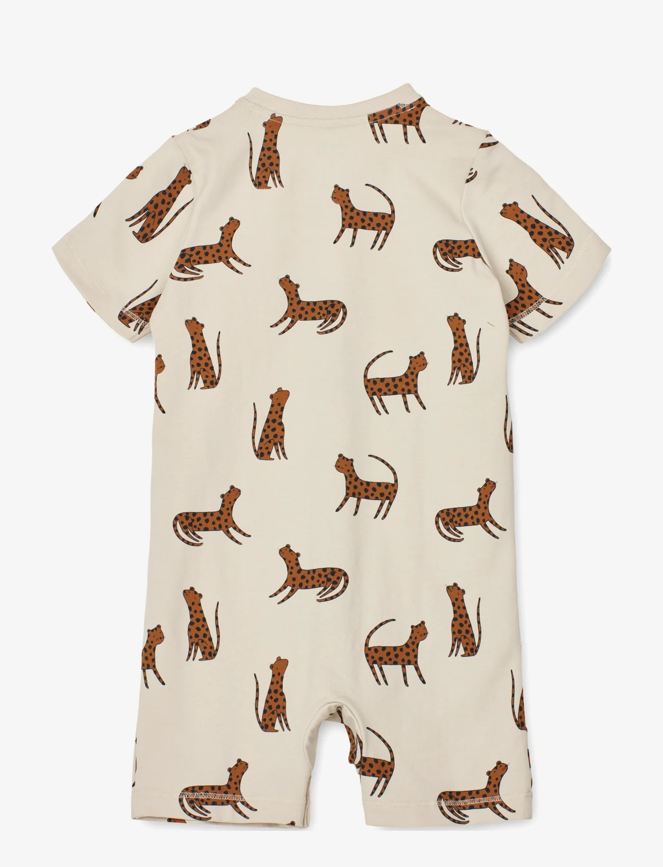 Liewood - Bilbao printed pyjamas romper - sleeping overalls - leopard sandy - 1