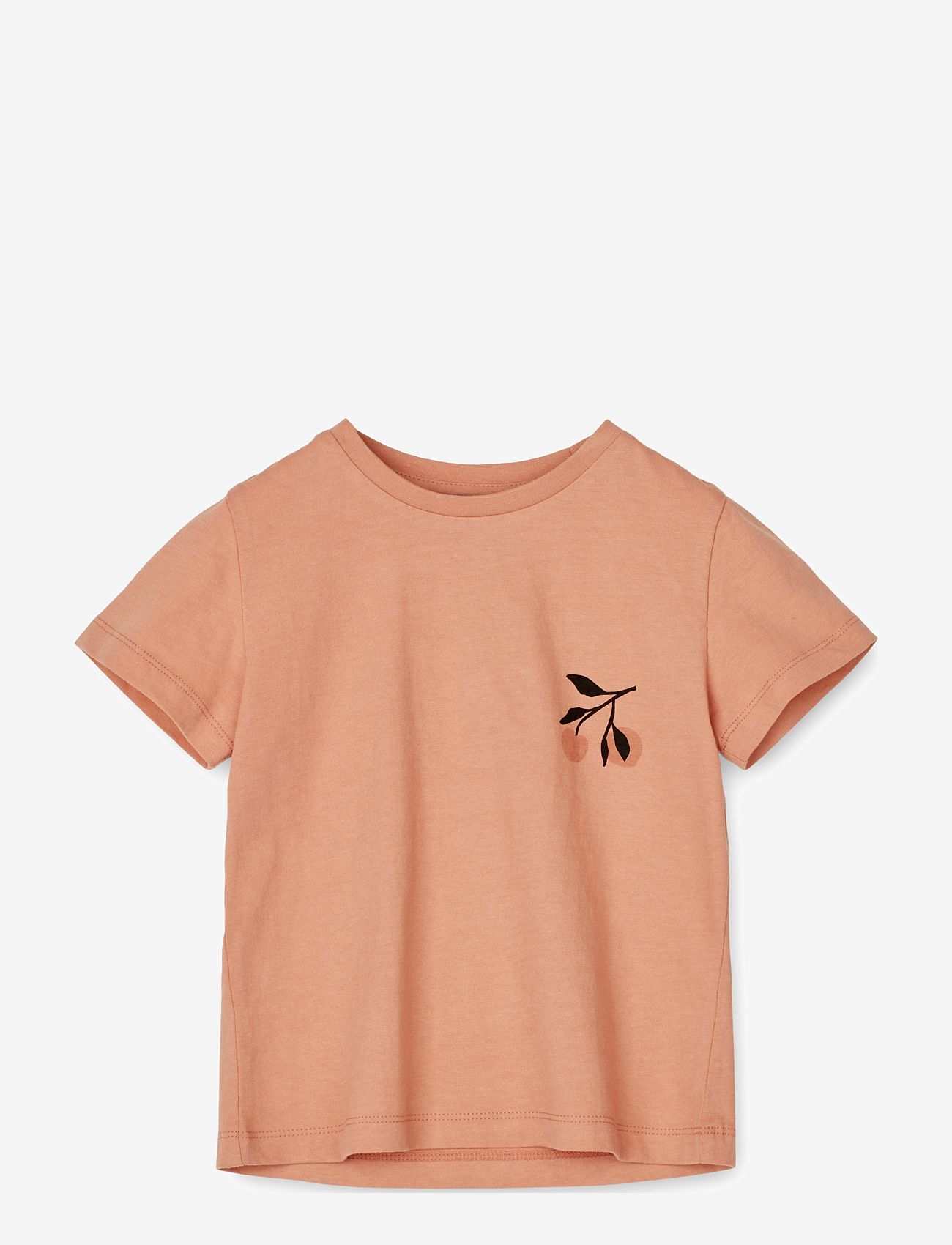 Liewood - Apia printed T-shirt ss - trumpomis rankovėmis - peach / tuscany rose - 0
