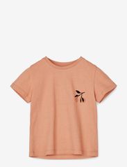 Liewood - Apia printed T-shirt ss - trumpomis rankovėmis - peach / tuscany rose - 0