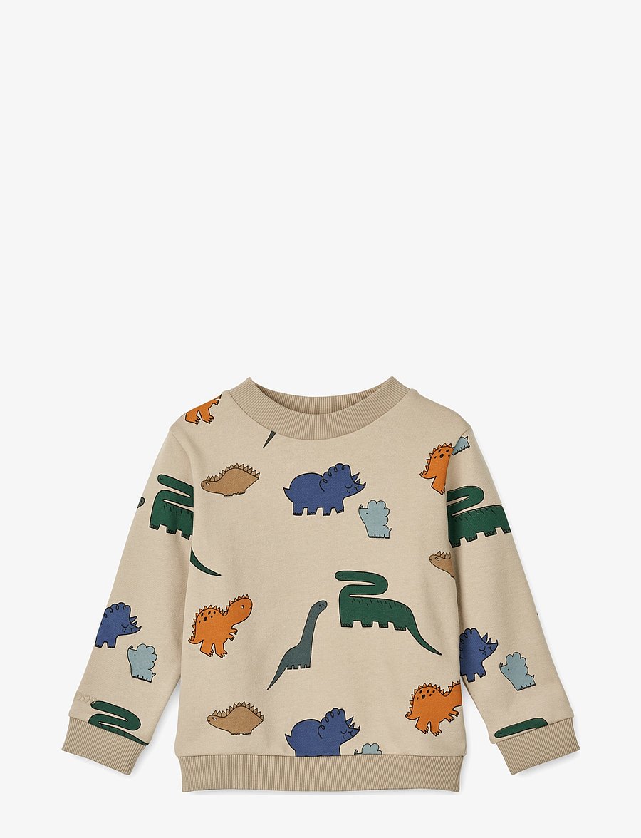 Liewood - Thora Printed Sweatshirt - dinosaurs / mist - 0