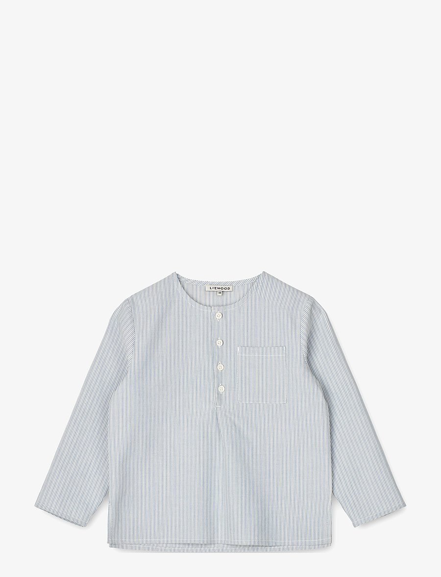 Liewood - Houston Stripe Shirt - y/d stripe creme de la creme / rive - 0