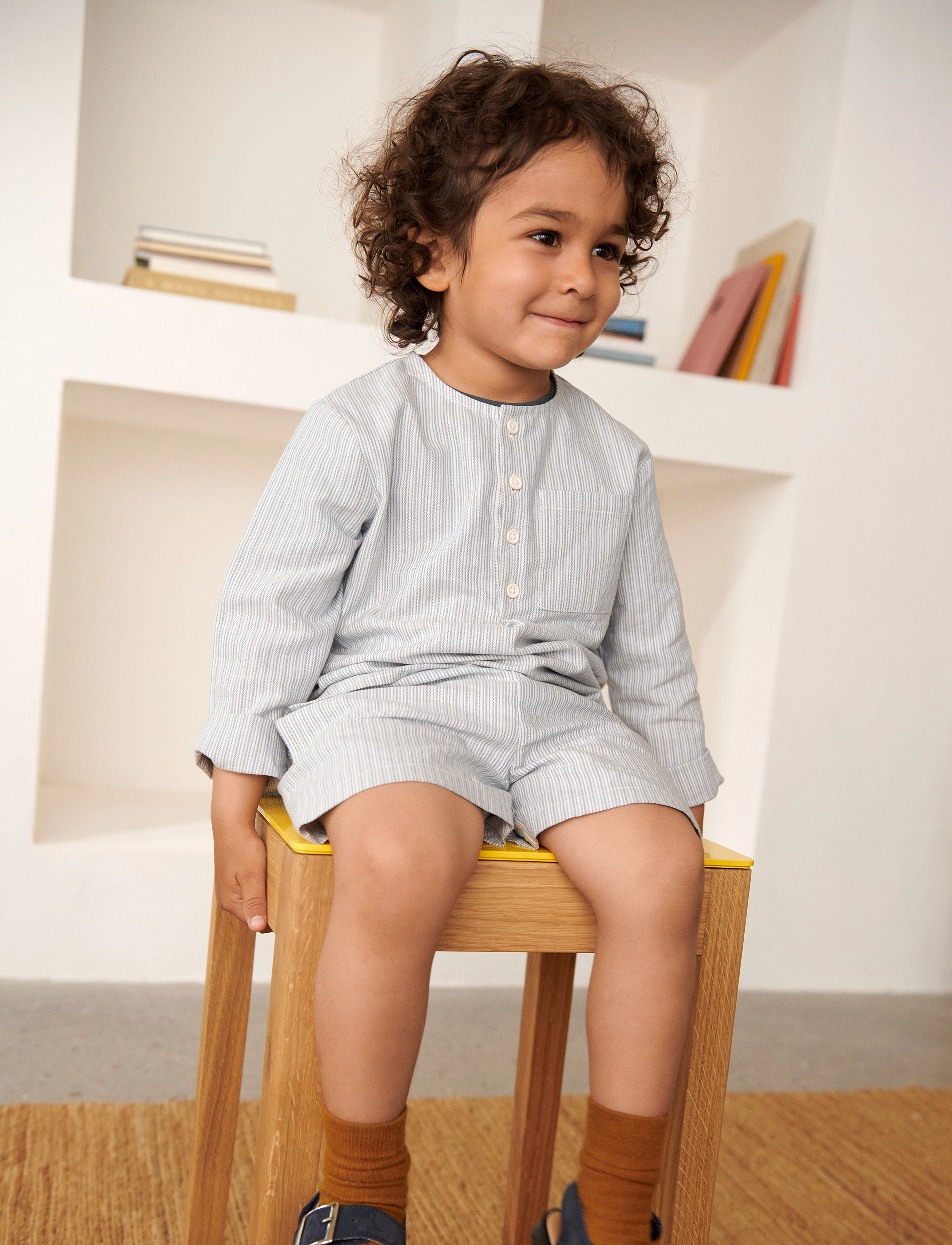 Liewood - Houston Stripe Shirt - y/d stripe creme de la creme / rive - 5