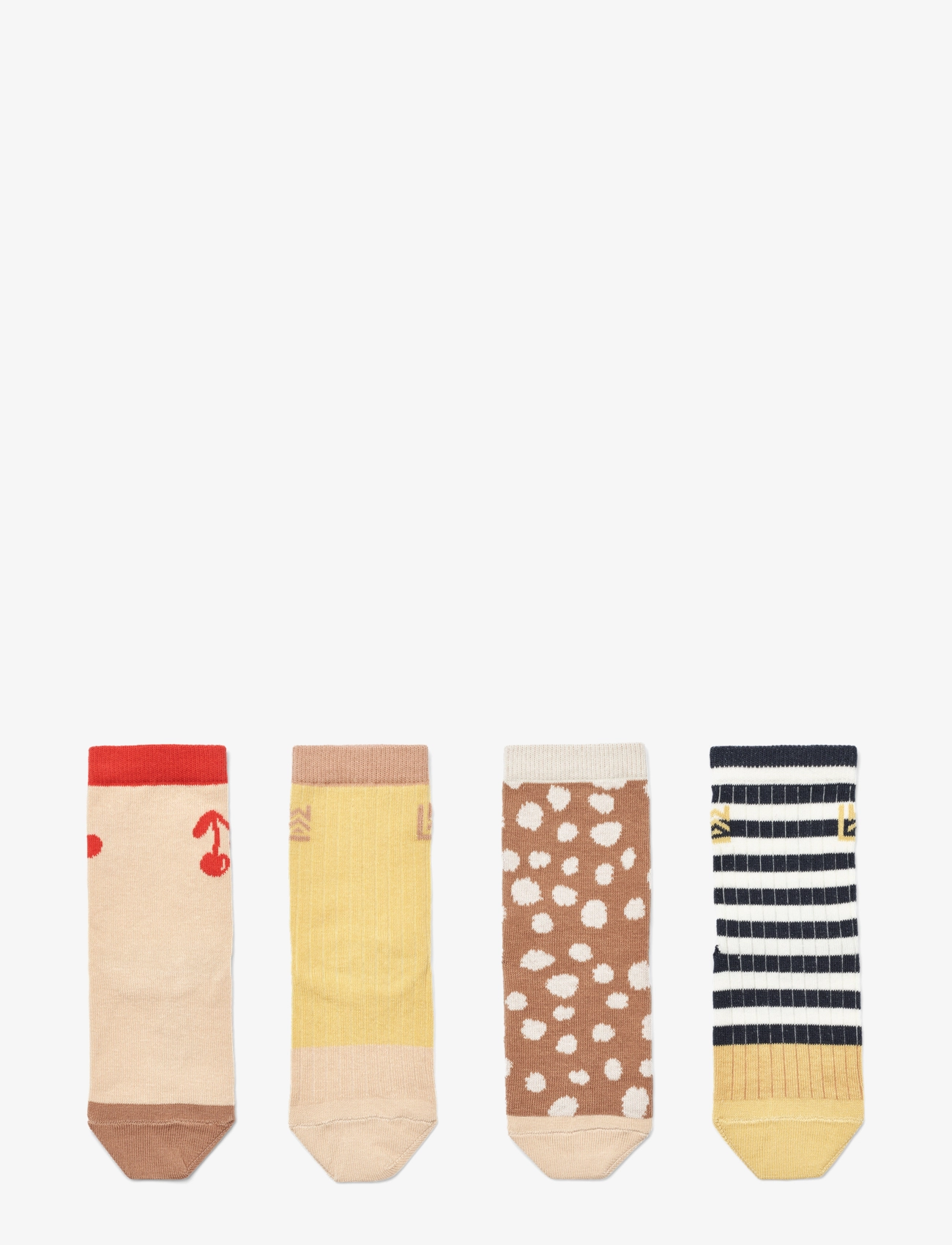 Liewood - Silas Socks 4-Pack - cherries multi mix - 1