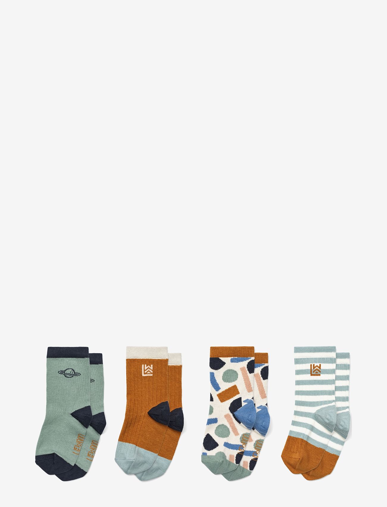 Liewood - Silas Socks 4-Pack - planet multi mix - 0