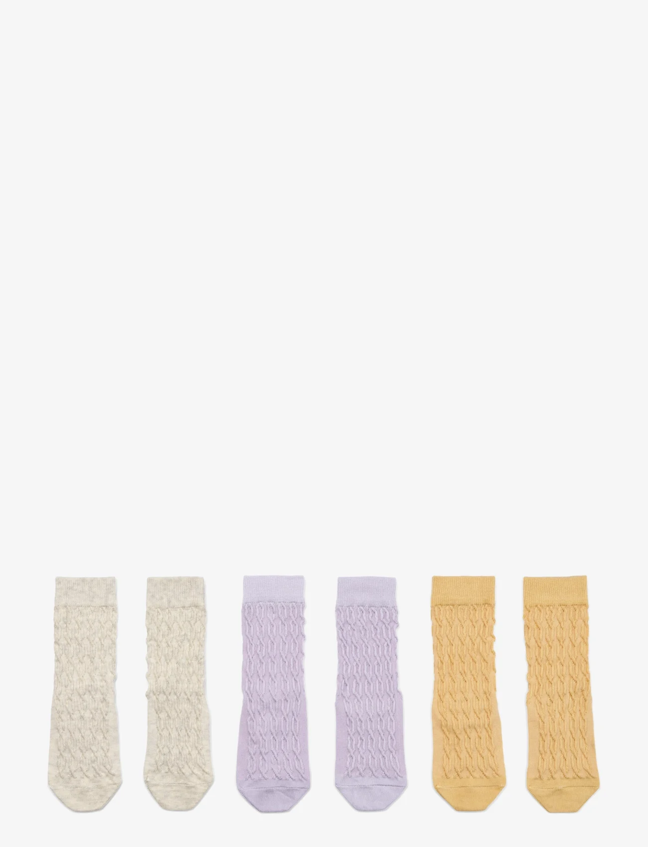 Liewood - Flavio socks 3-pack - najniższe ceny - misty lilac mix - 1