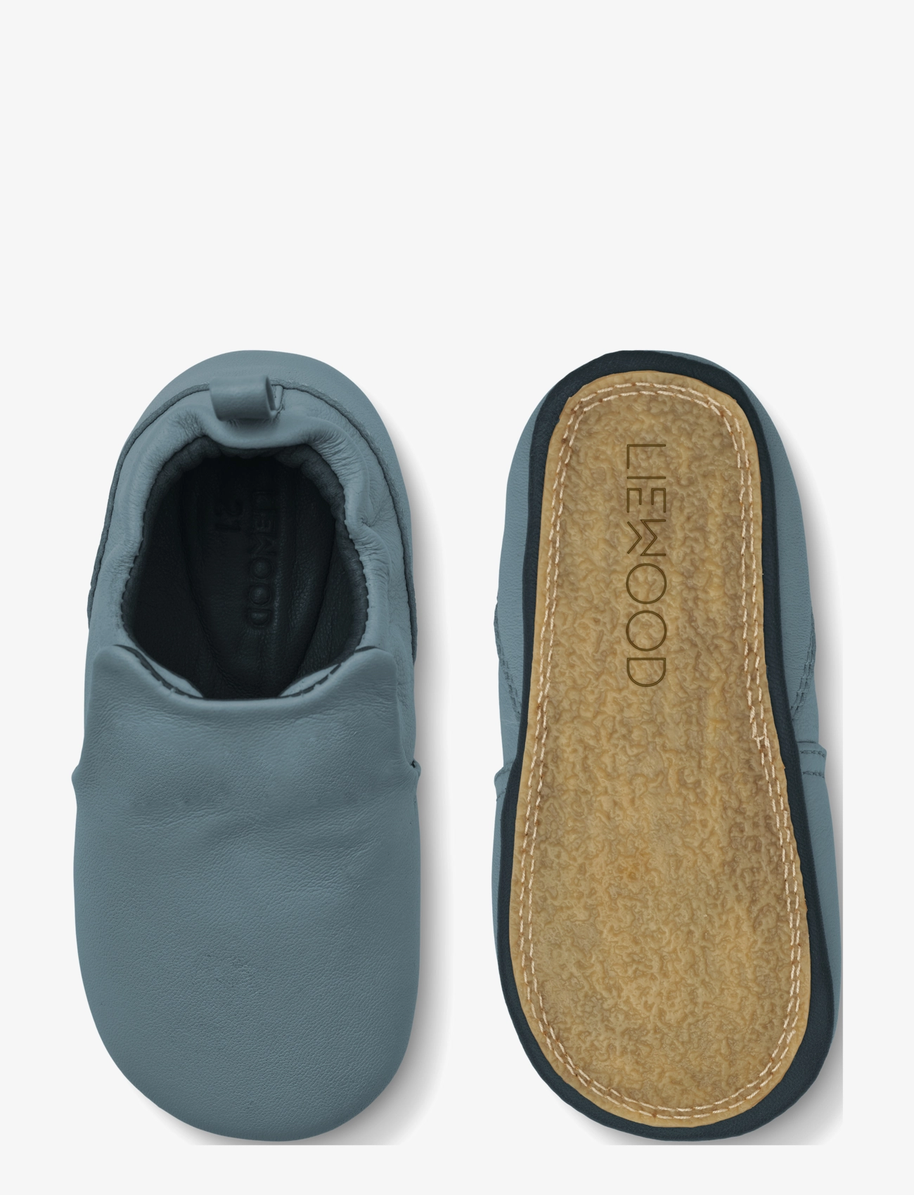 Liewood - Eliot Leather Slipper - whale blue - 1