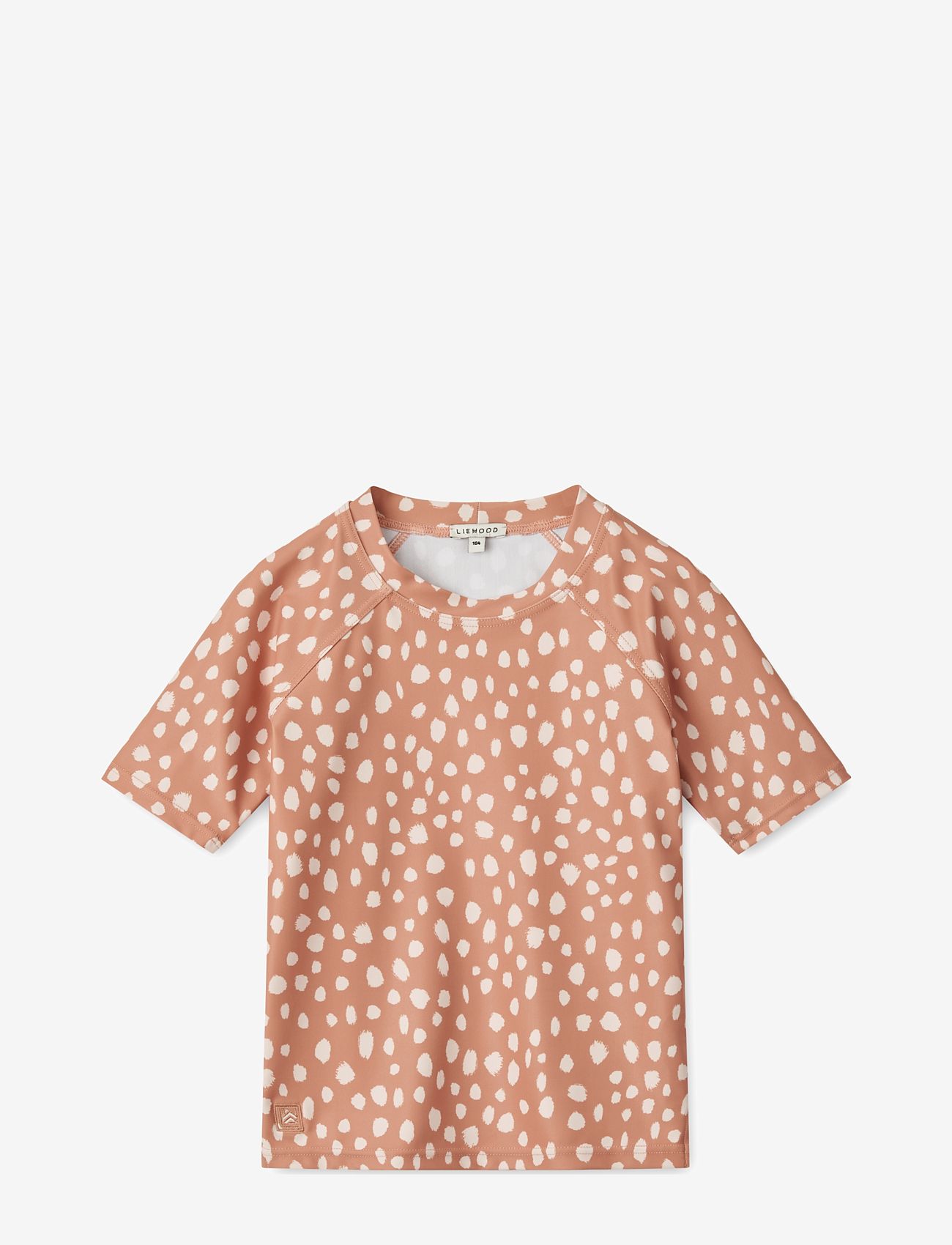 Liewood - Noah Printed Shortsleeve Swim Tee - madalaimad hinnad - leo spots / tuscany rose - 0