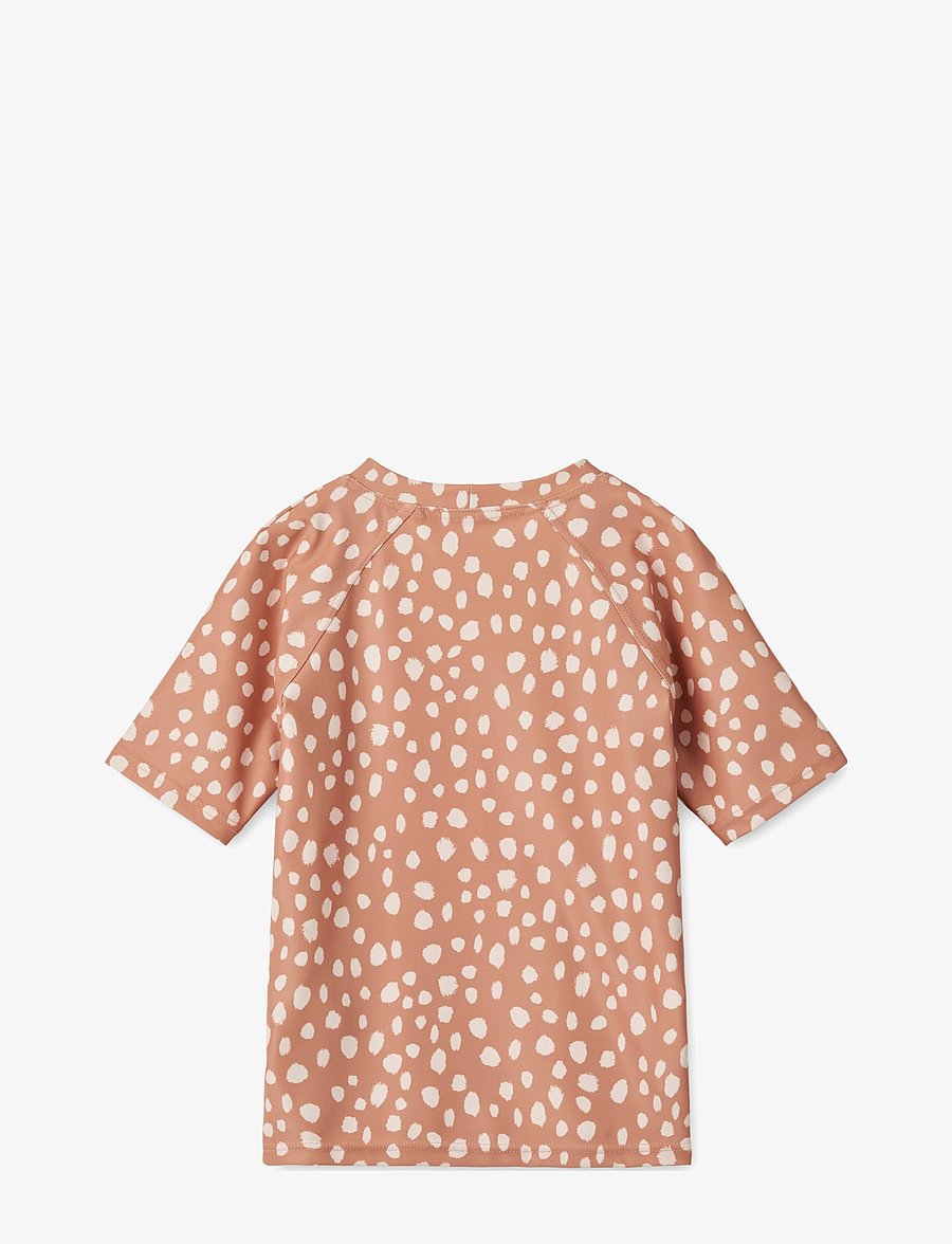 Liewood - Noah Printed Shortsleeve Swim Tee - bade-oberteile - leo spots / tuscany rose - 2