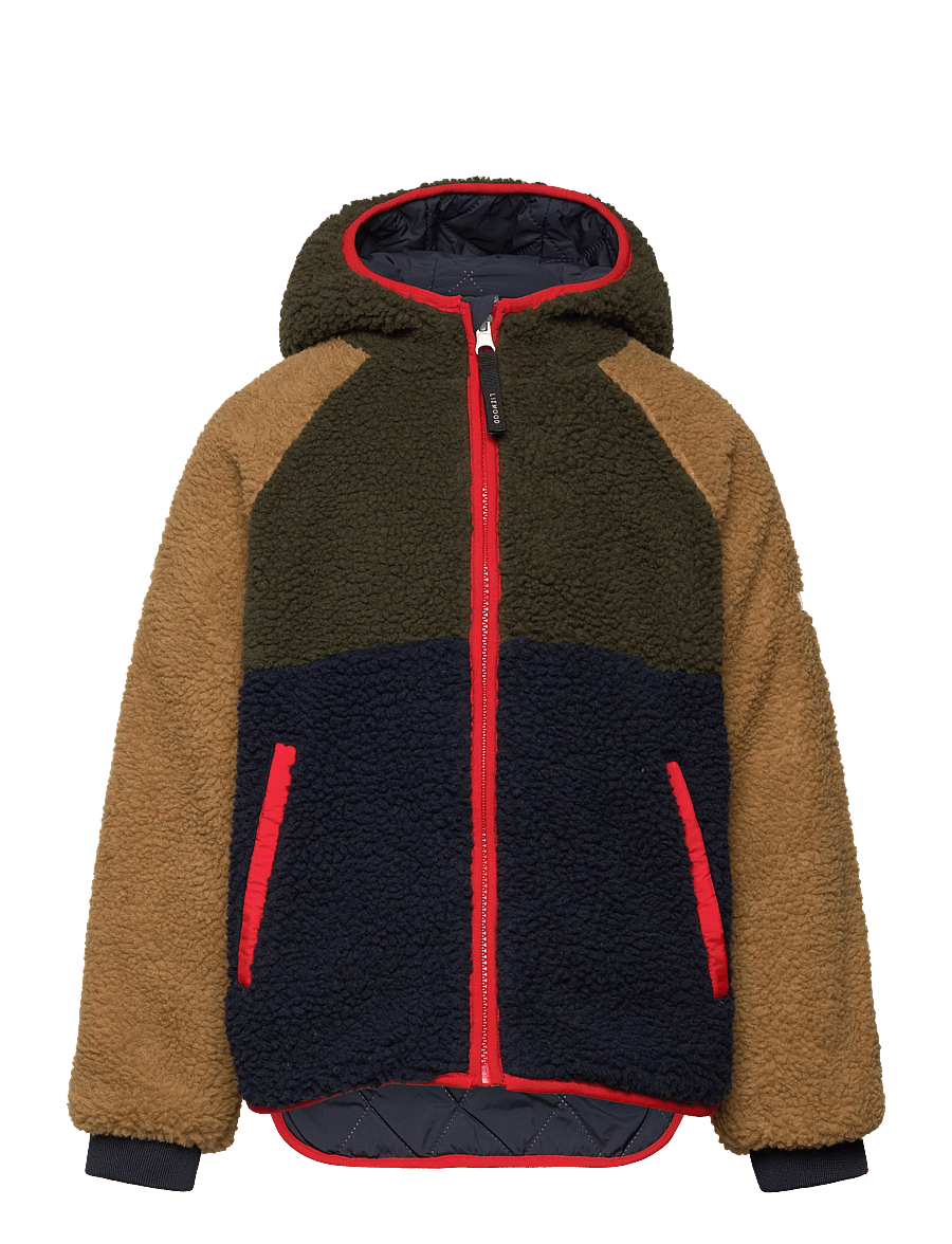 Liewood - Jackson reversible jacket - fleecejackor - army brown multi mix - 2