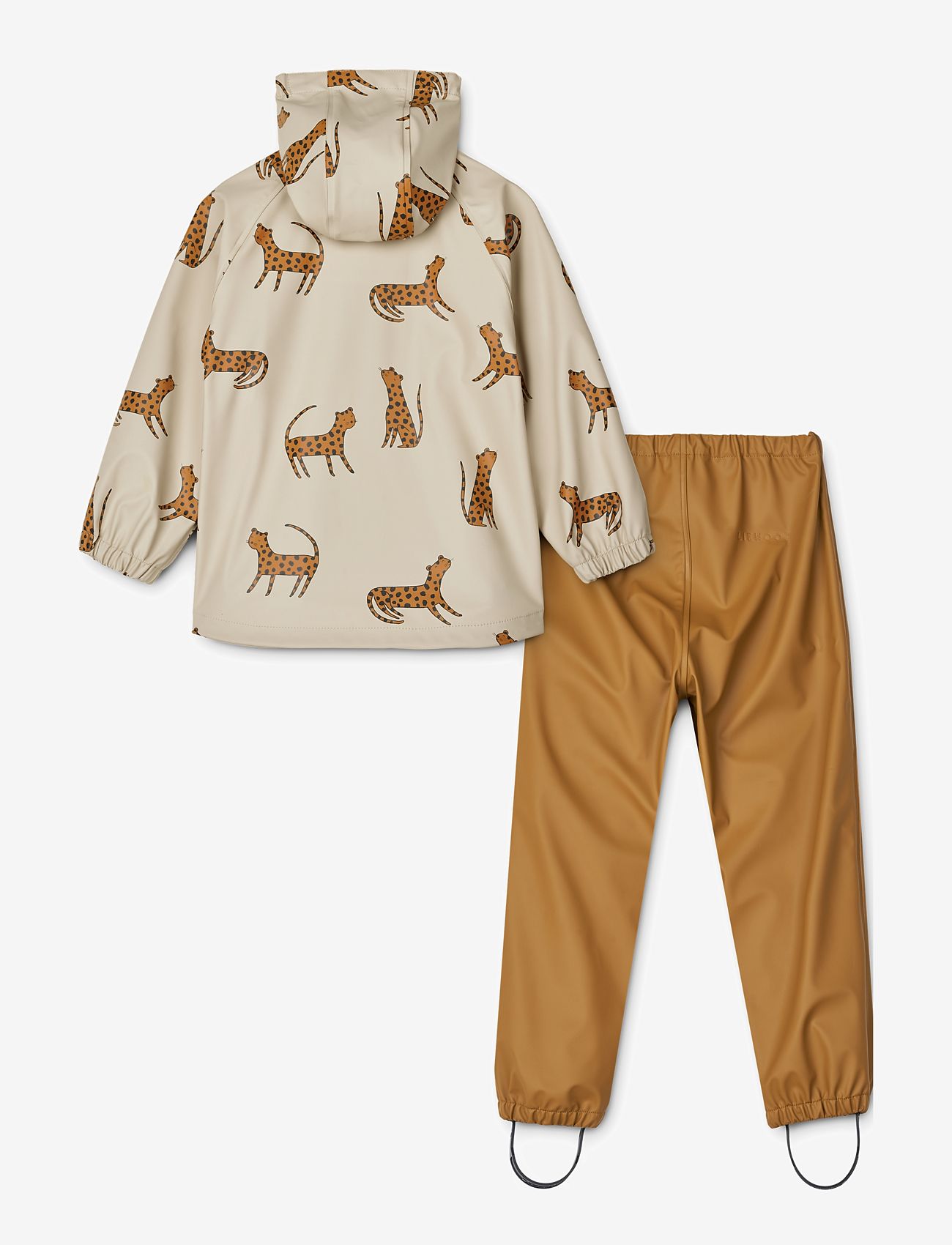 Liewood - Moby printed rainwear set - leopard sandy - 1